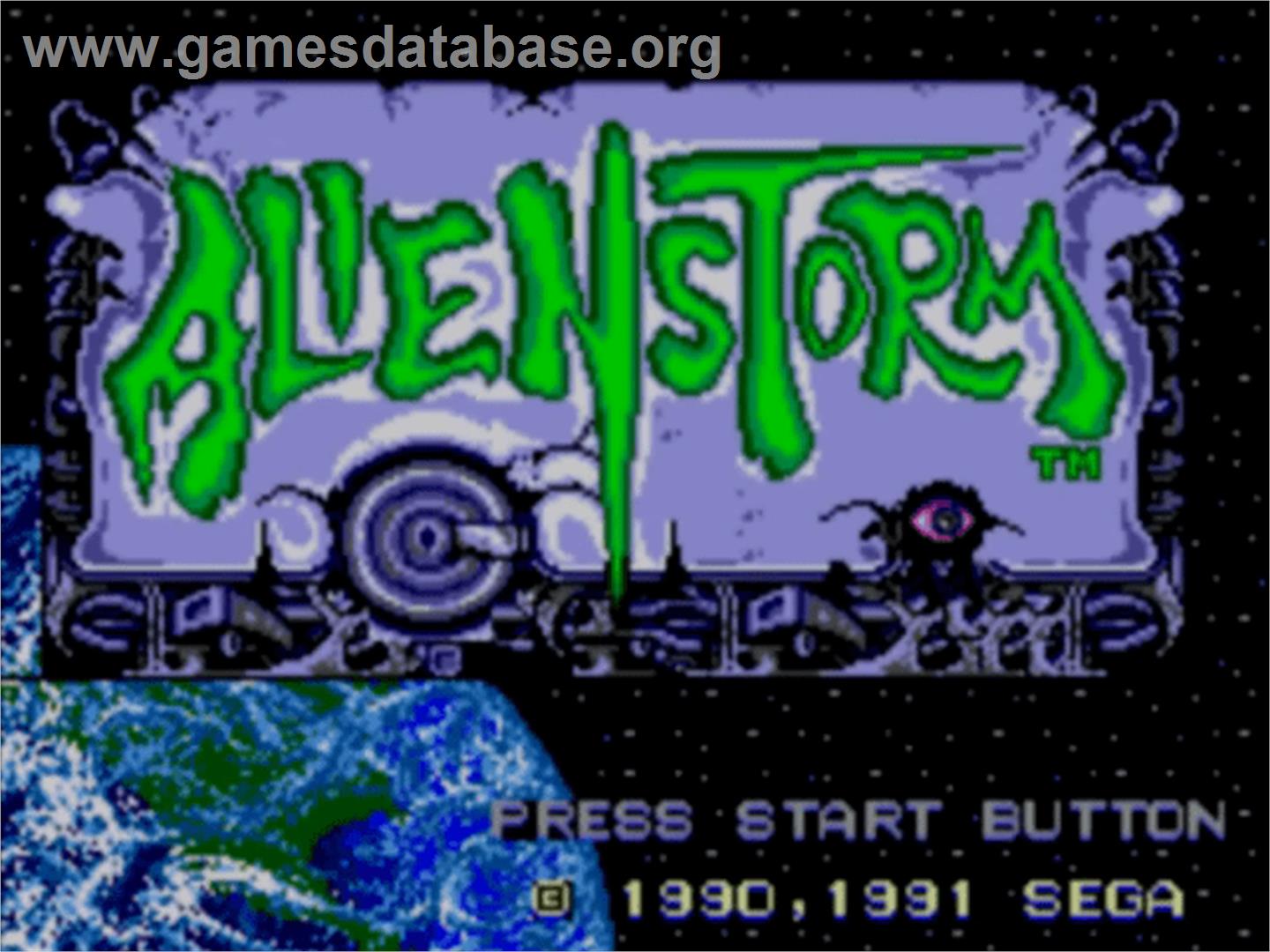 Alien Storm - Sega Master System - Artwork - Title Screen