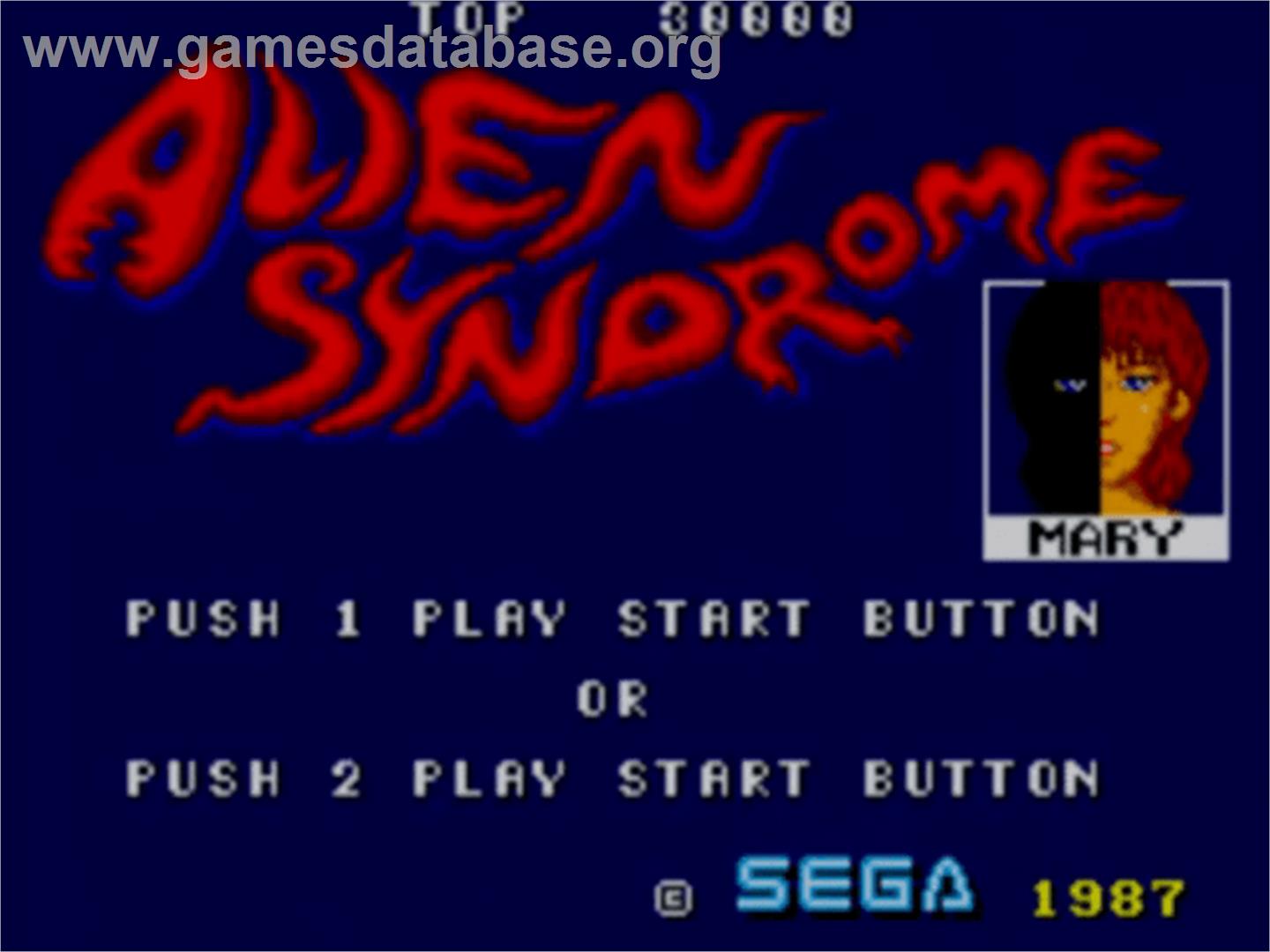 Alien Syndrome - Sega Master System - Artwork - Title Screen