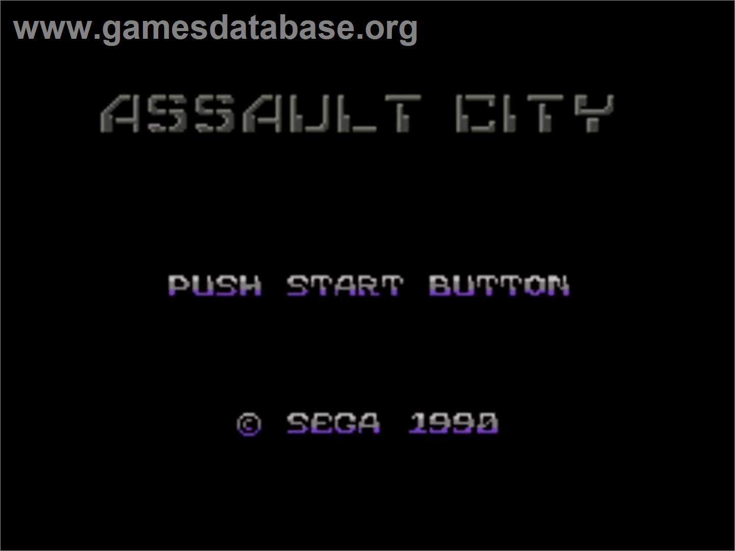 Assault City - Sega Master System - Artwork - Title Screen