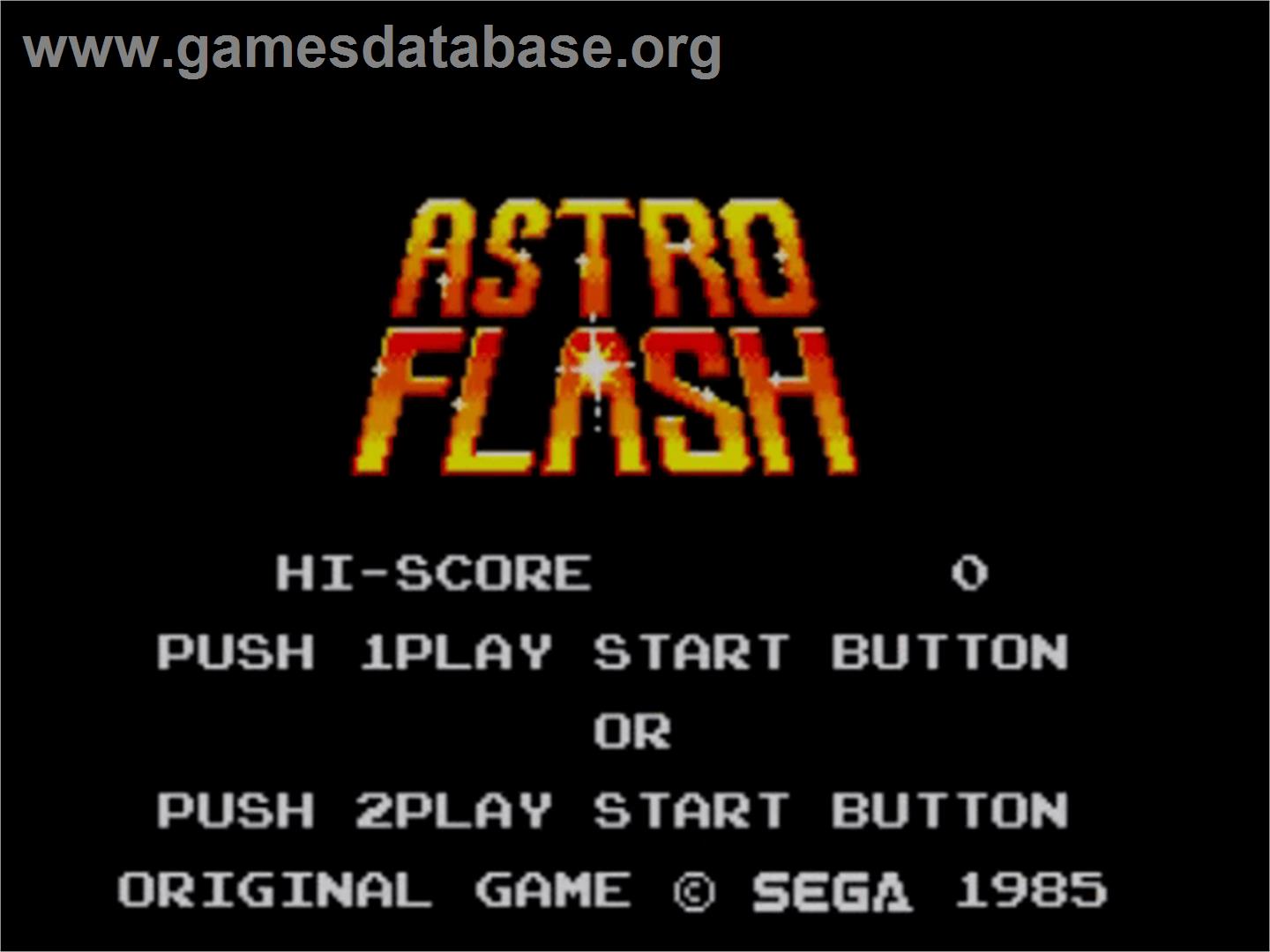 Astro Flash - Sega Master System - Artwork - Title Screen