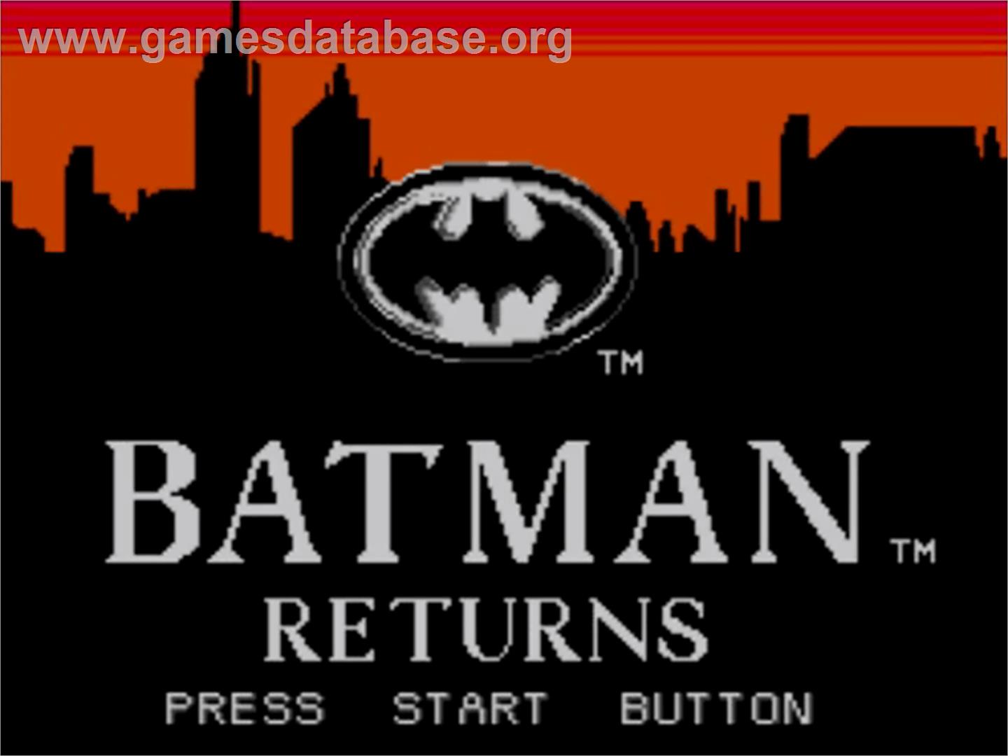 Batman Returns - Sega Master System - Artwork - Title Screen