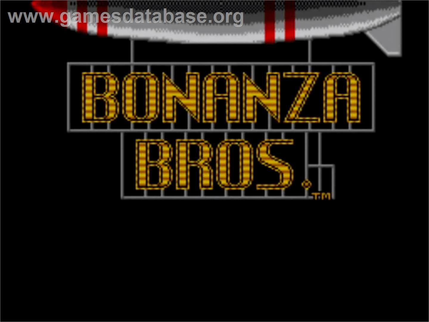 Bonanza Bros. - Sega Master System - Artwork - Title Screen
