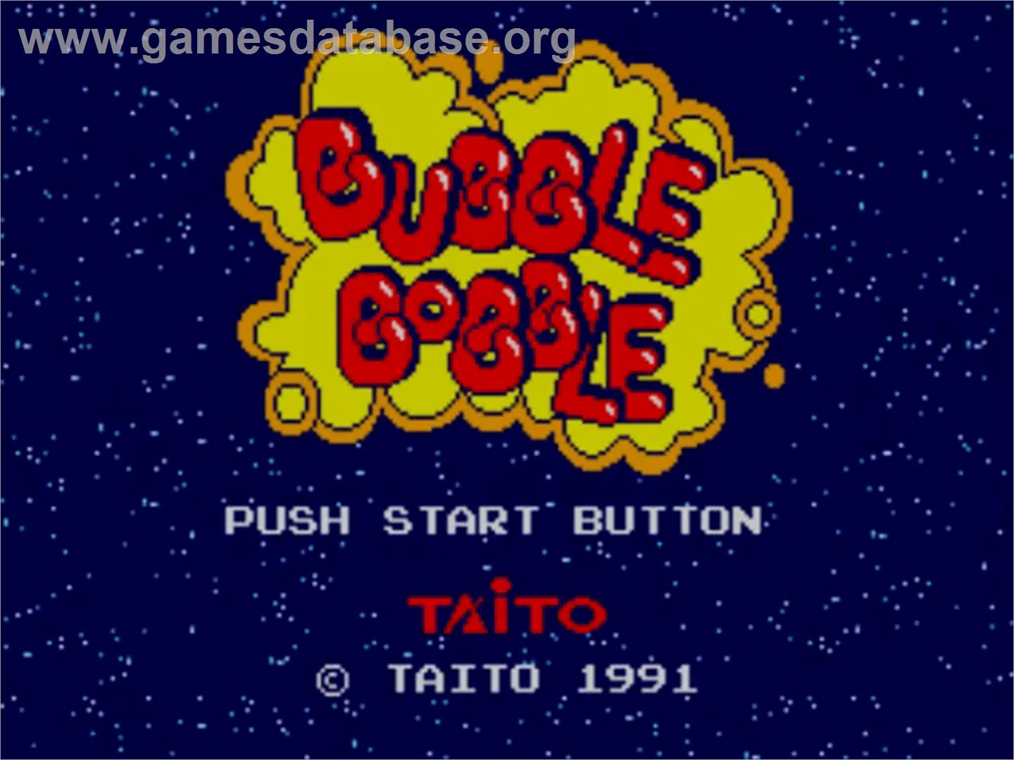 Bubble Bobble - Sega Master System - Artwork - Title Screen