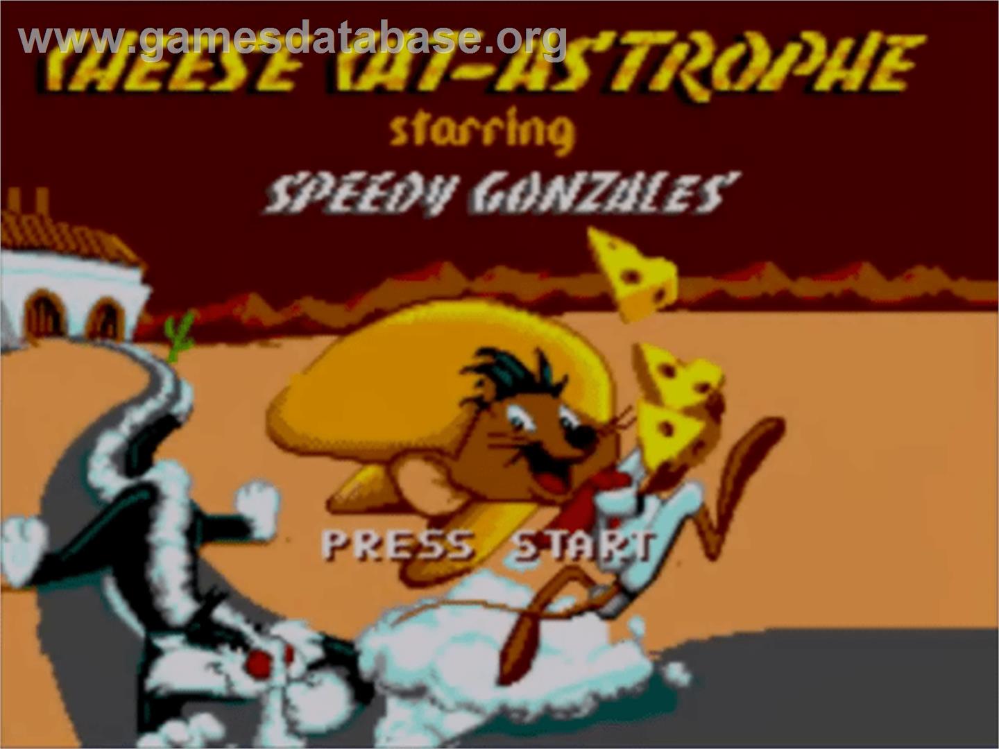 Cheese Cat-Astrophe starring Speedy Gonzales - Sega Master System - Artwork - Title Screen