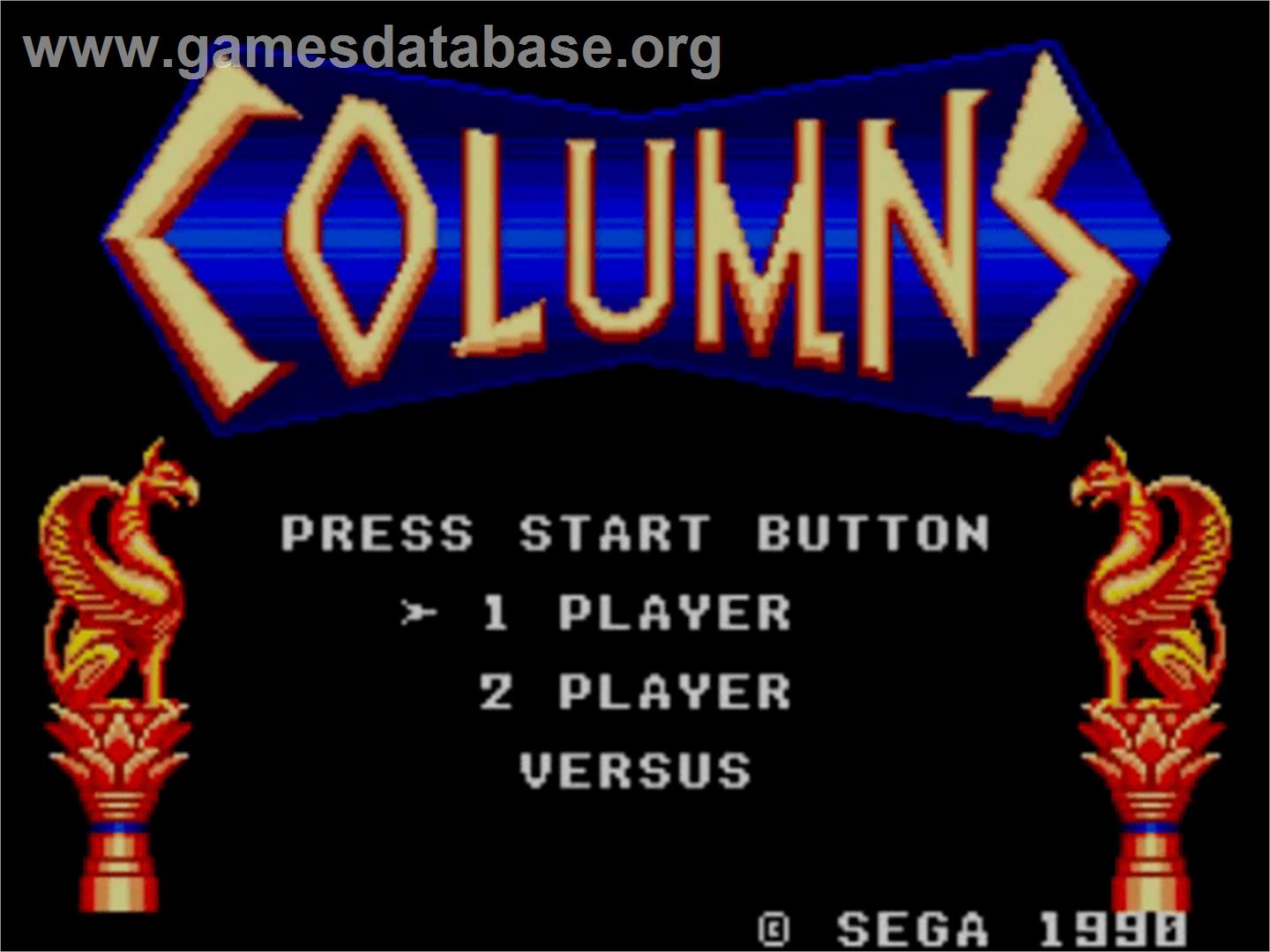 Columns - Sega Master System - Artwork - Title Screen