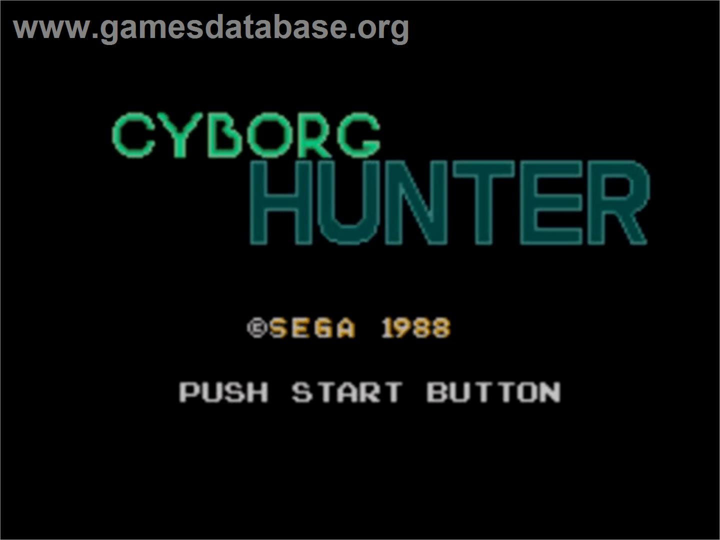 Cyborg Hunter - Sega Master System - Artwork - Title Screen
