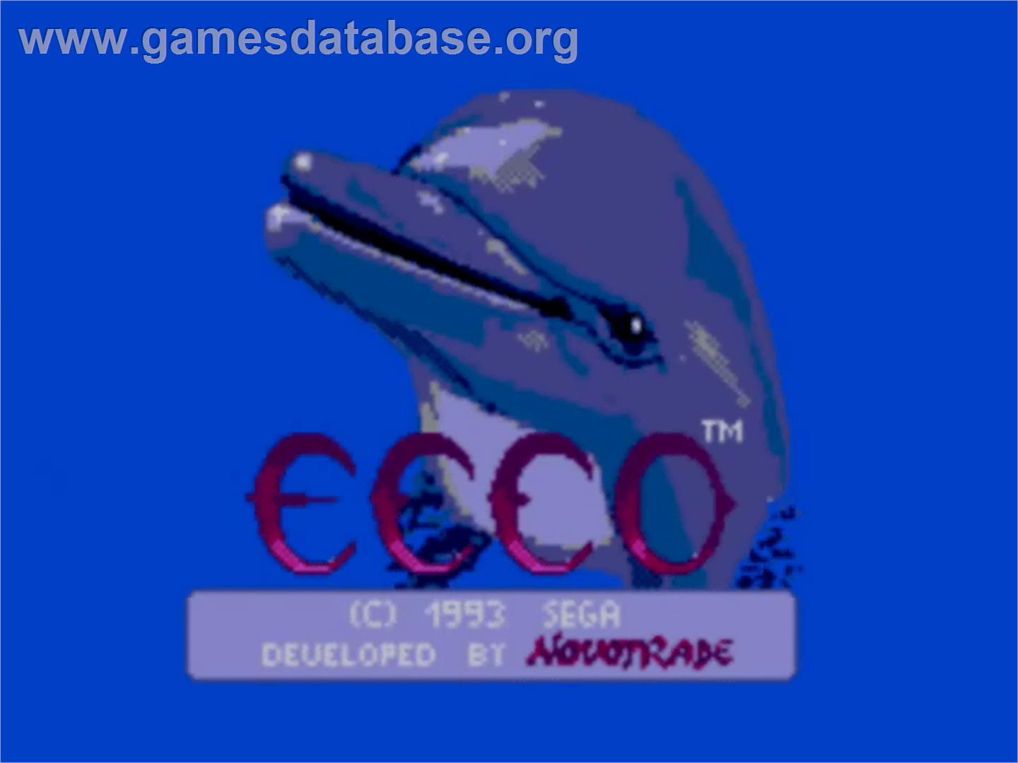 Ecco the Dolphin - Sega Master System - Artwork - Title Screen