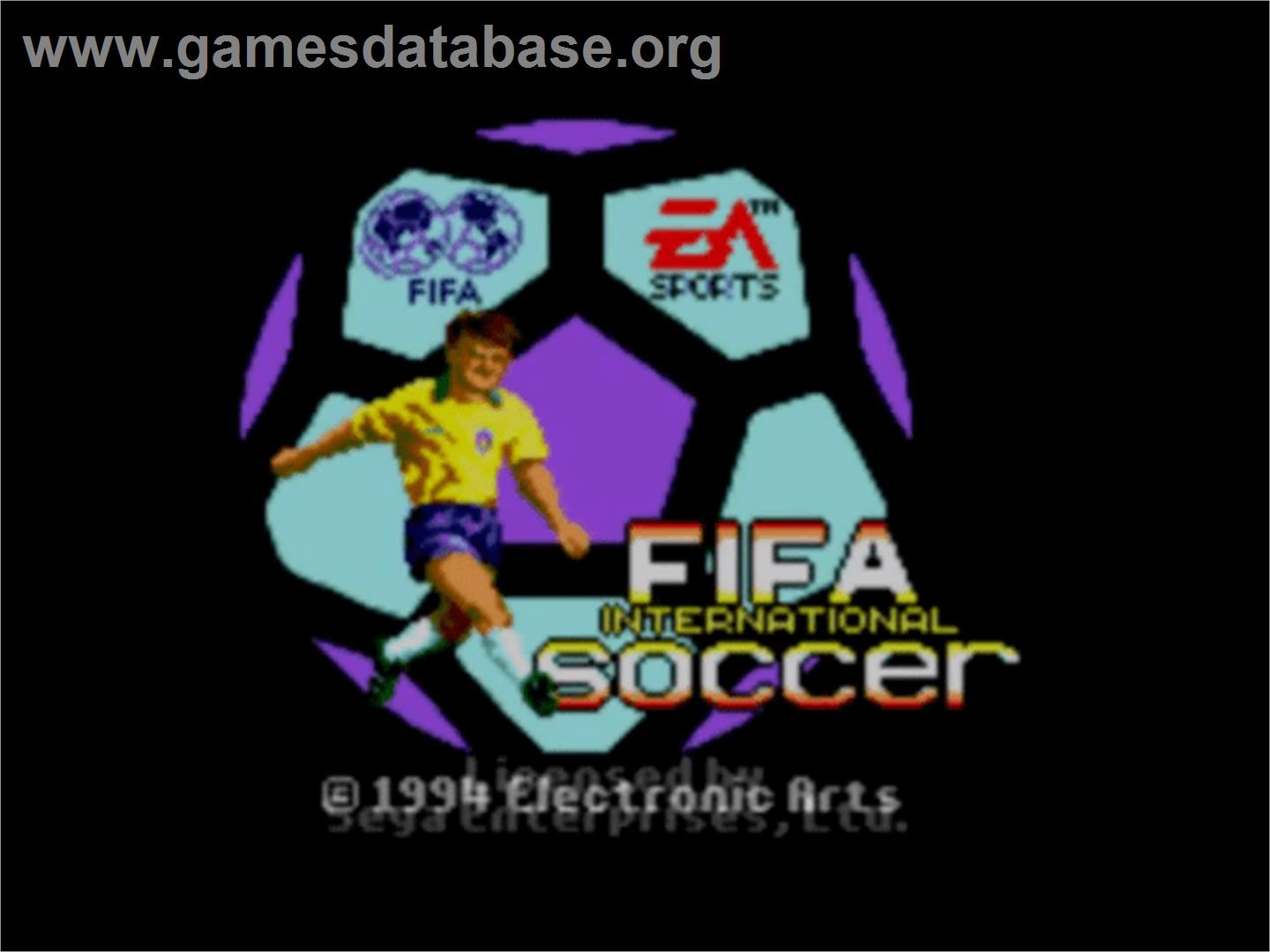 FIFA International Soccer - Sega Master System - Artwork - Title Screen