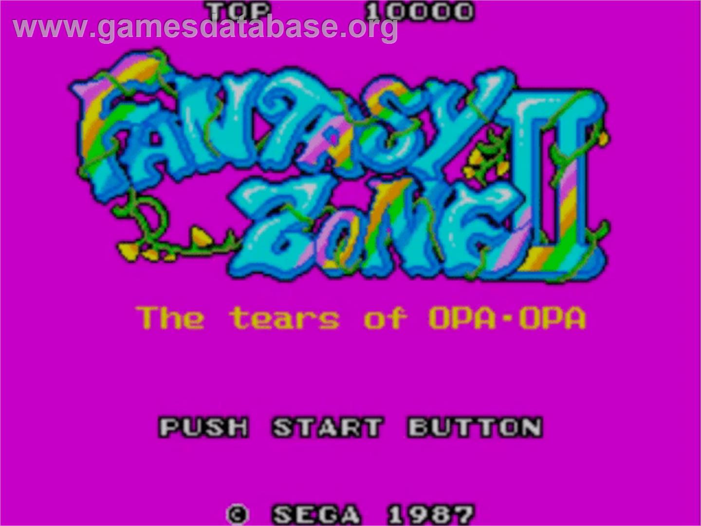Fantasy Zone 2 - Sega Master System - Artwork - Title Screen