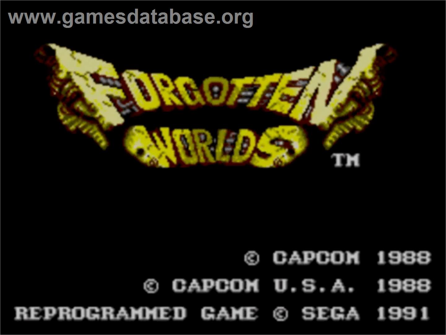 Forgotten Worlds - Sega Master System - Artwork - Title Screen