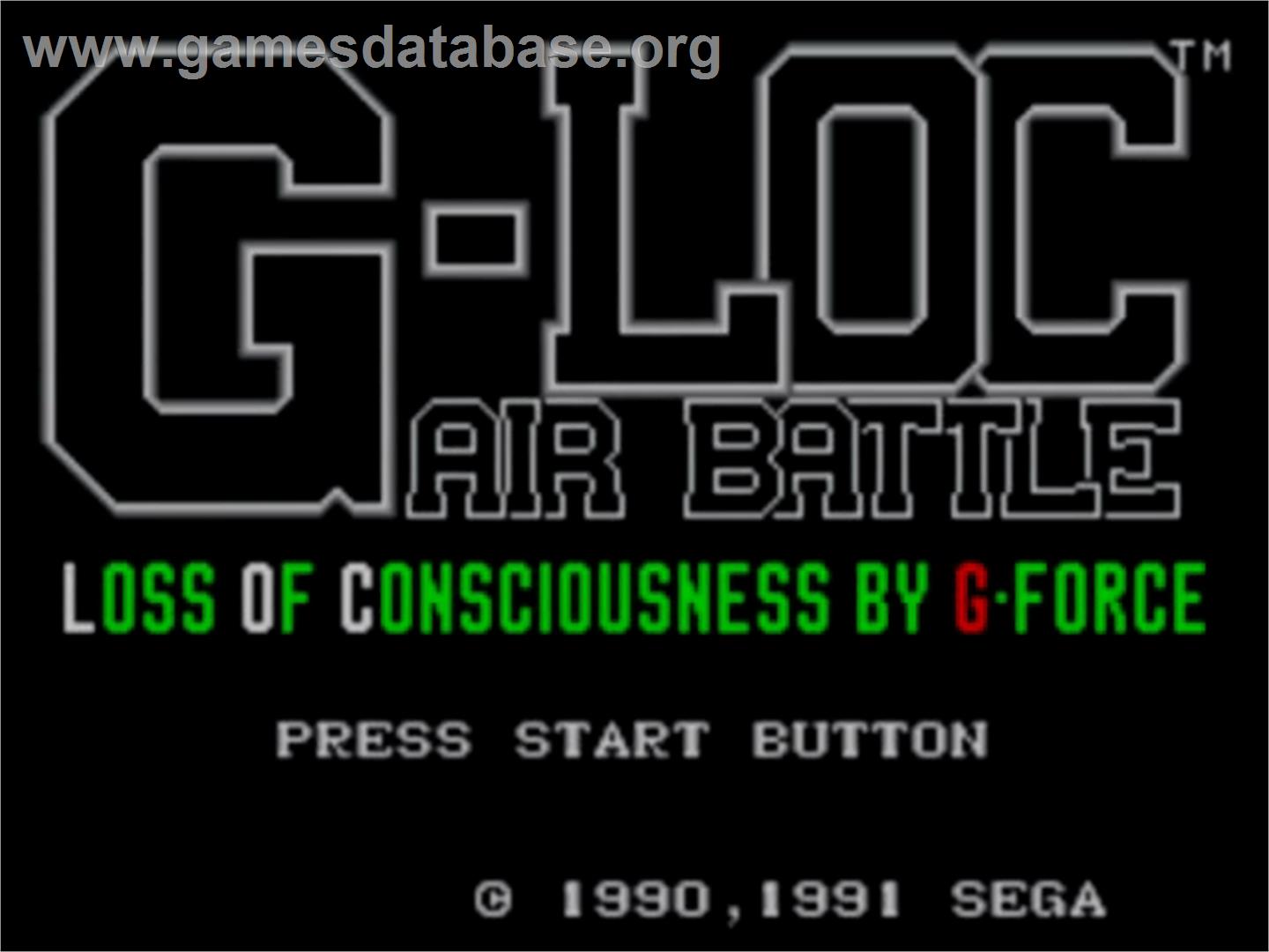 G-Loc Air Battle - Sega Master System - Artwork - Title Screen