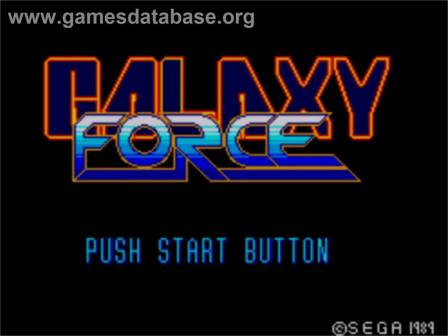 Galaxy Force - Sega Master System - Artwork - Title Screen