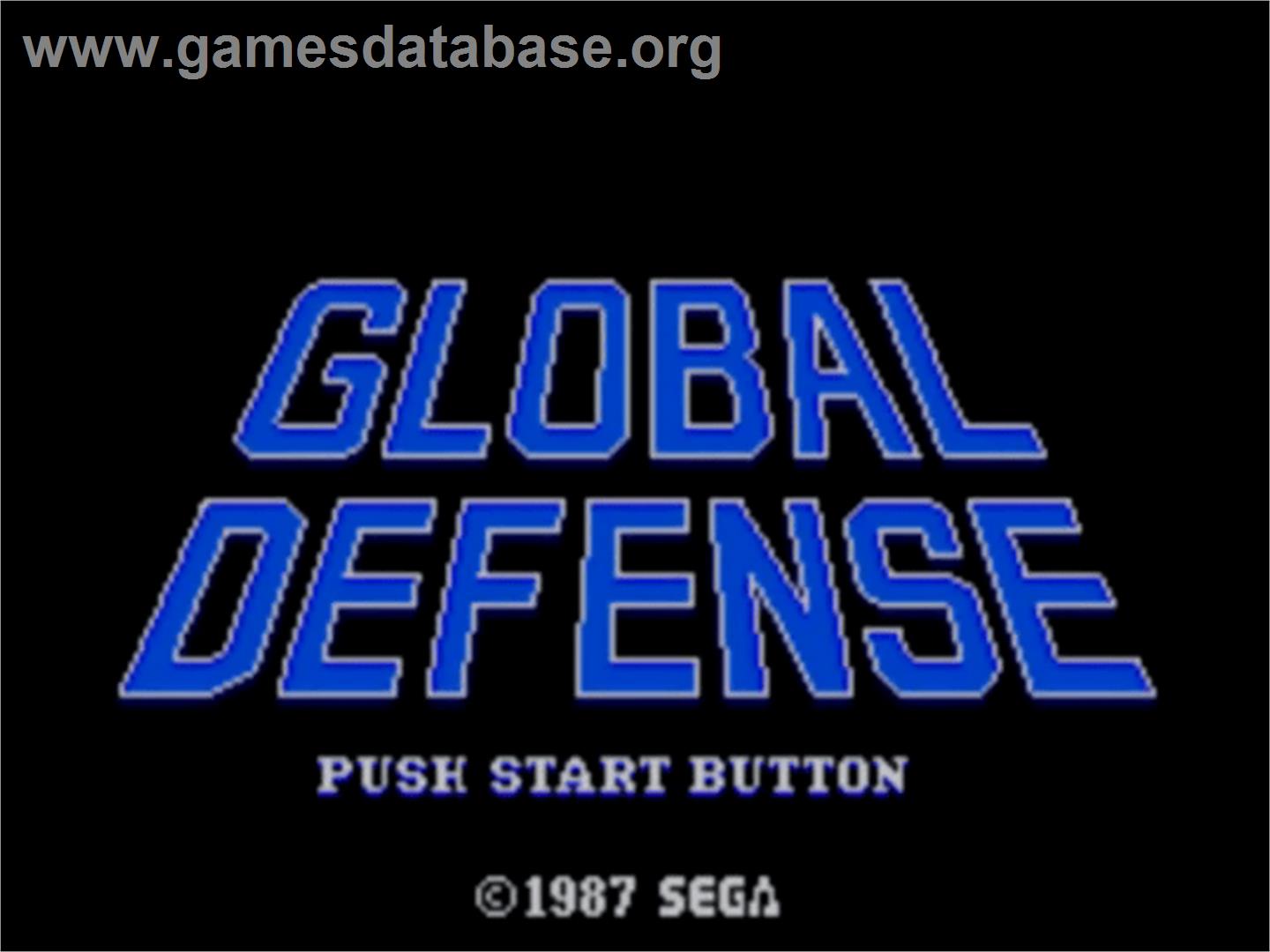 Global Defense - Sega Master System - Artwork - Title Screen
