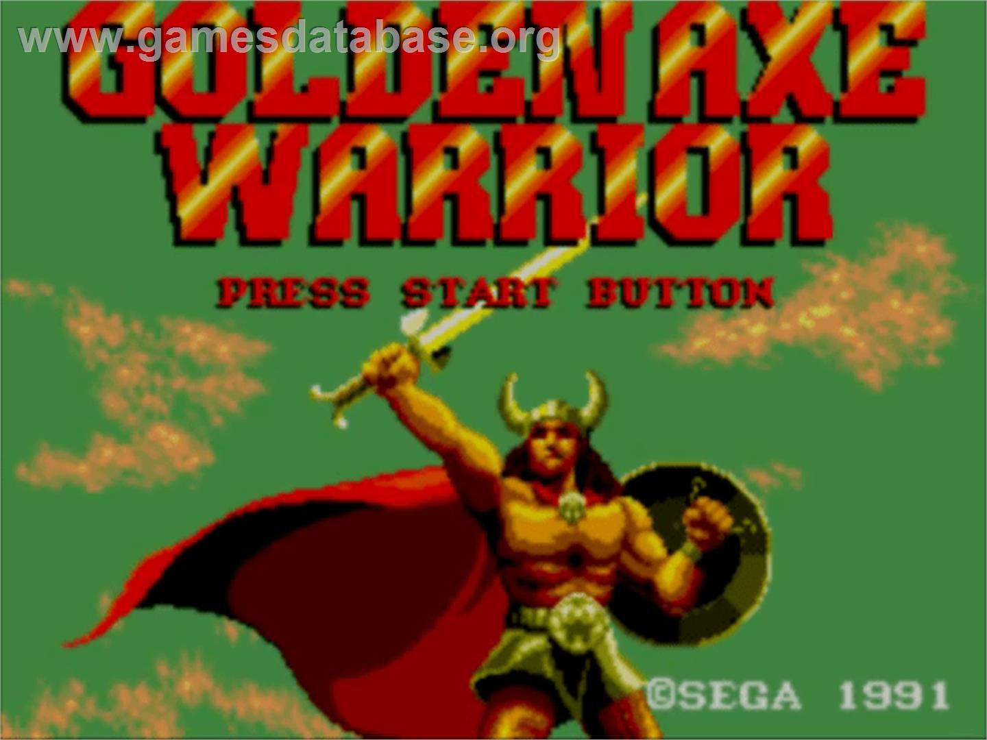 Golden Axe Warrior - Sega Master System - Artwork - Title Screen