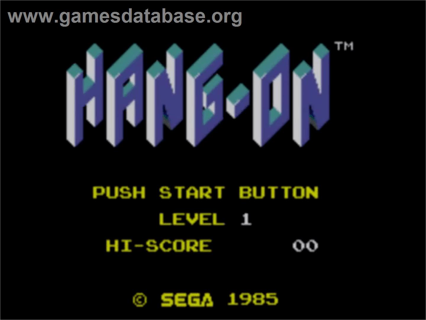 Hang-On - Sega Master System - Artwork - Title Screen