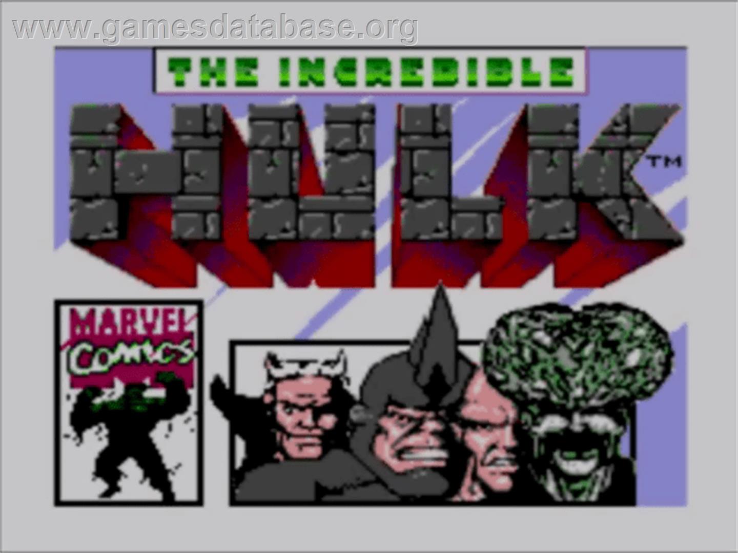 Incredible Hulk, The - Sega Master System - Artwork - Title Screen