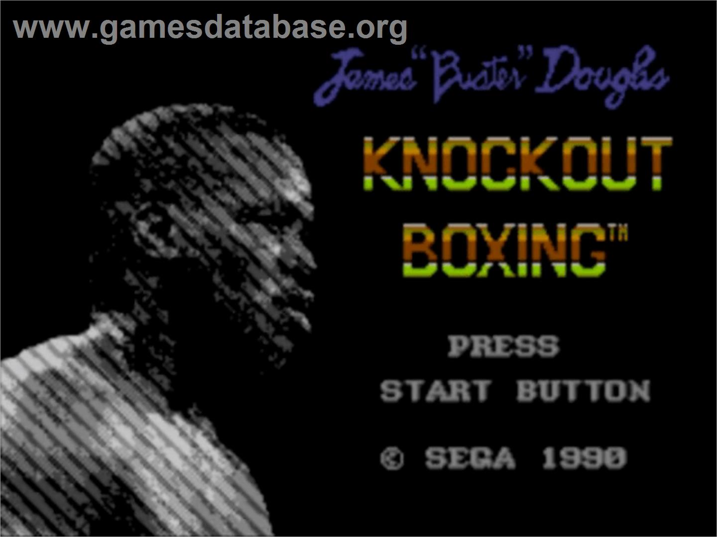 James 'Buster' Douglas Knockout Boxing - Sega Master System - Artwork - Title Screen