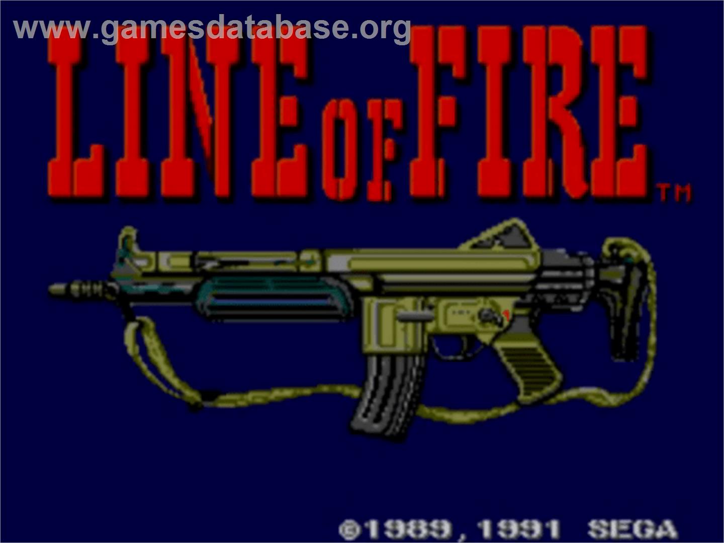 Line of Fire / Bakudan Yarou - Sega Master System - Artwork - Title Screen