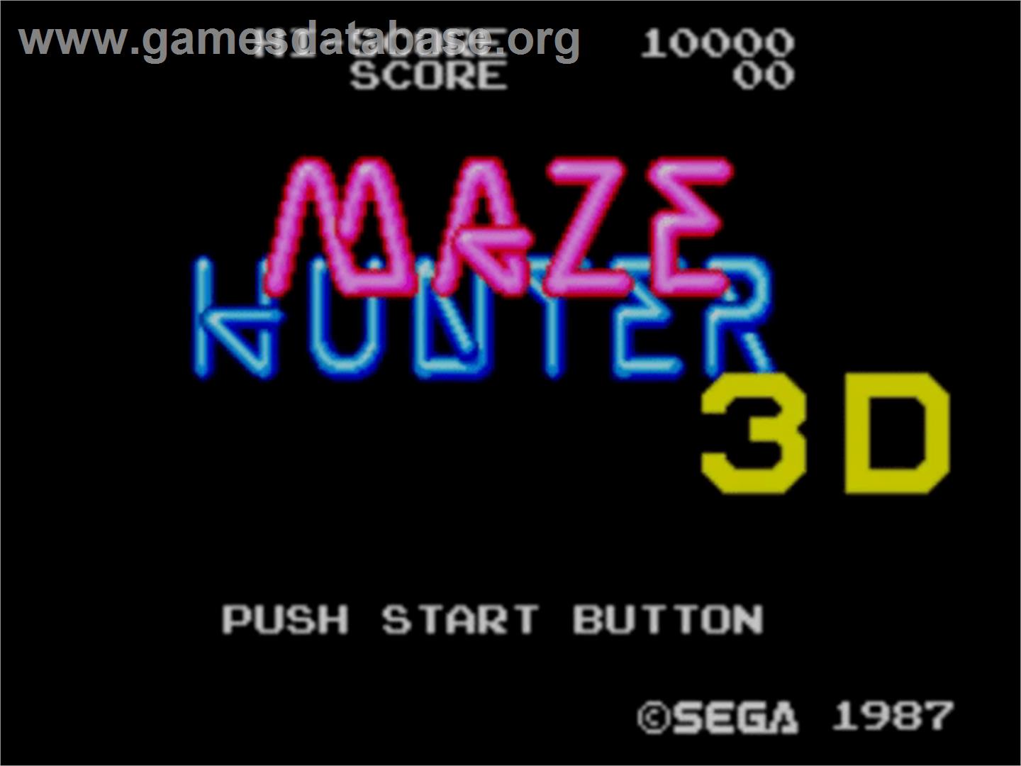 Maze Hunter 3-D - Sega Master System - Artwork - Title Screen
