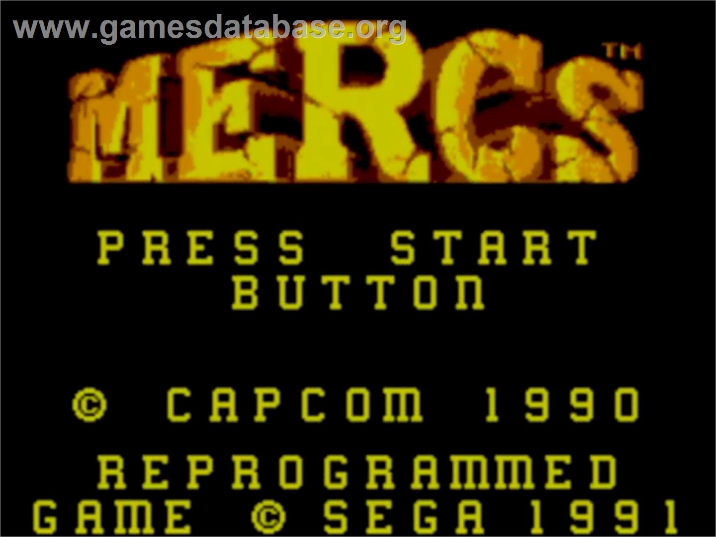 Mercs - Sega Master System - Artwork - Title Screen