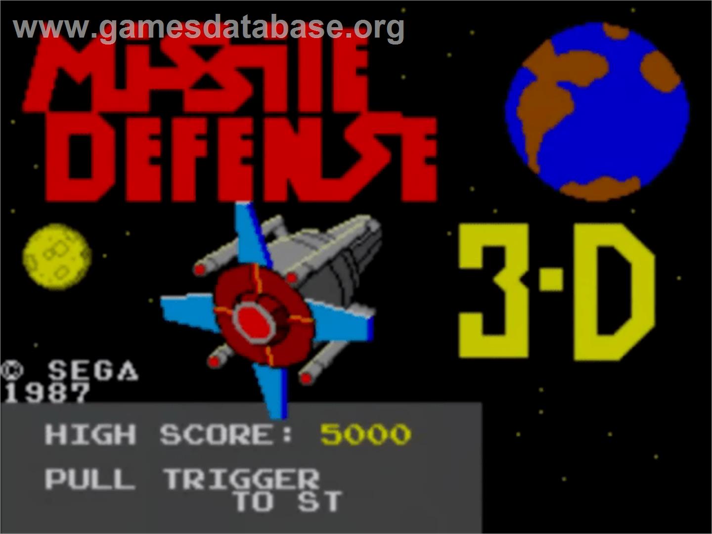 Missile Defense 3-D - Sega Master System - Artwork - Title Screen