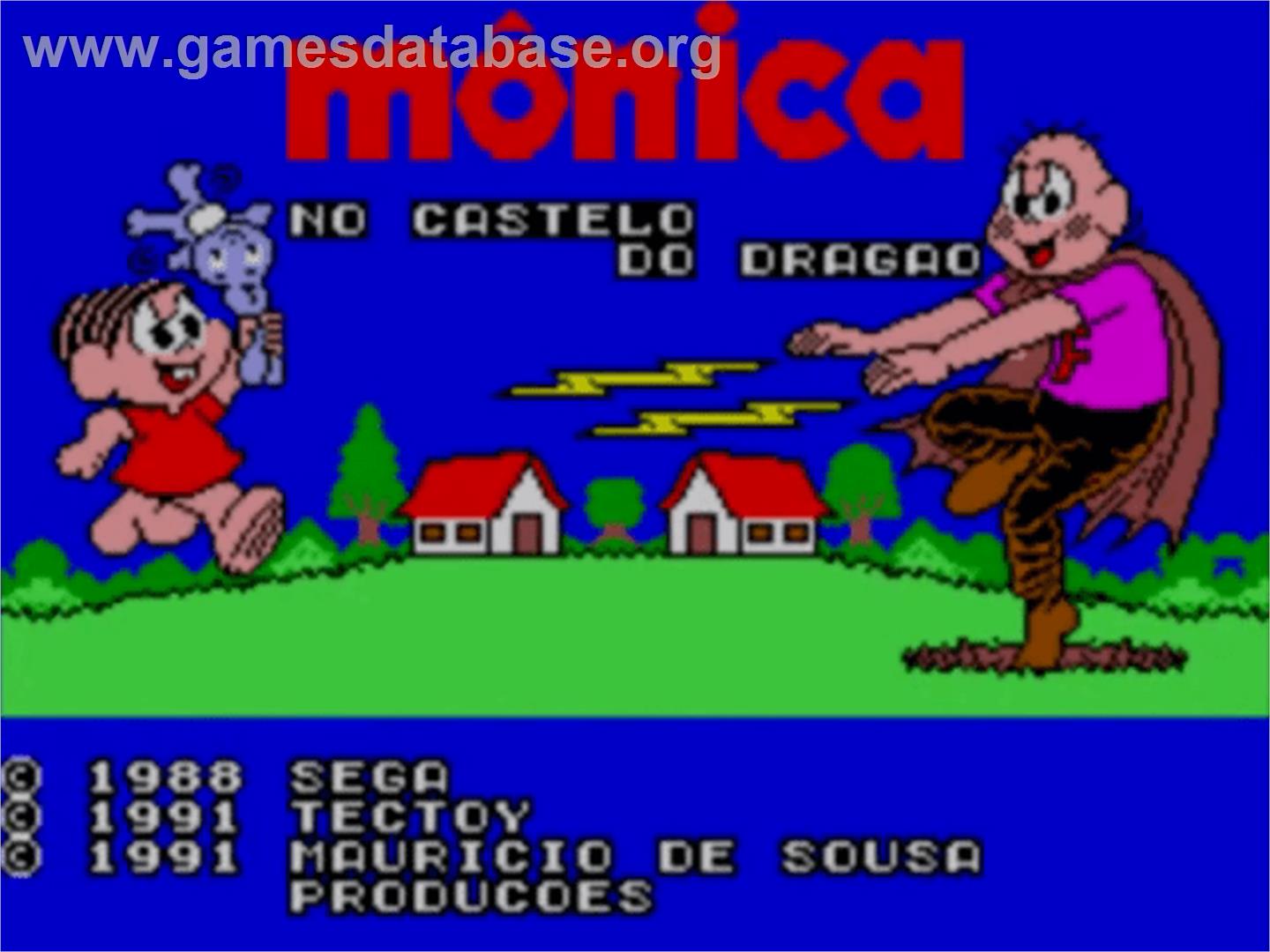 Mônica no Castelo do Dragão - Sega Master System - Artwork - Title Screen