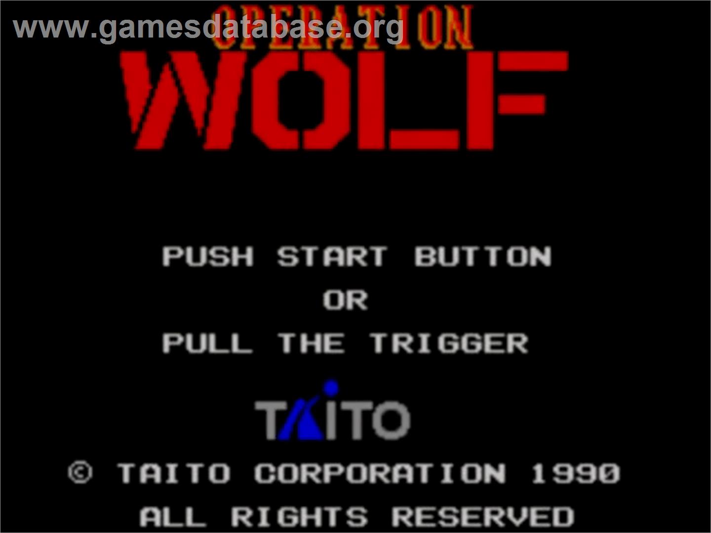 Operation Wolf - Sega Master System - Artwork - Title Screen