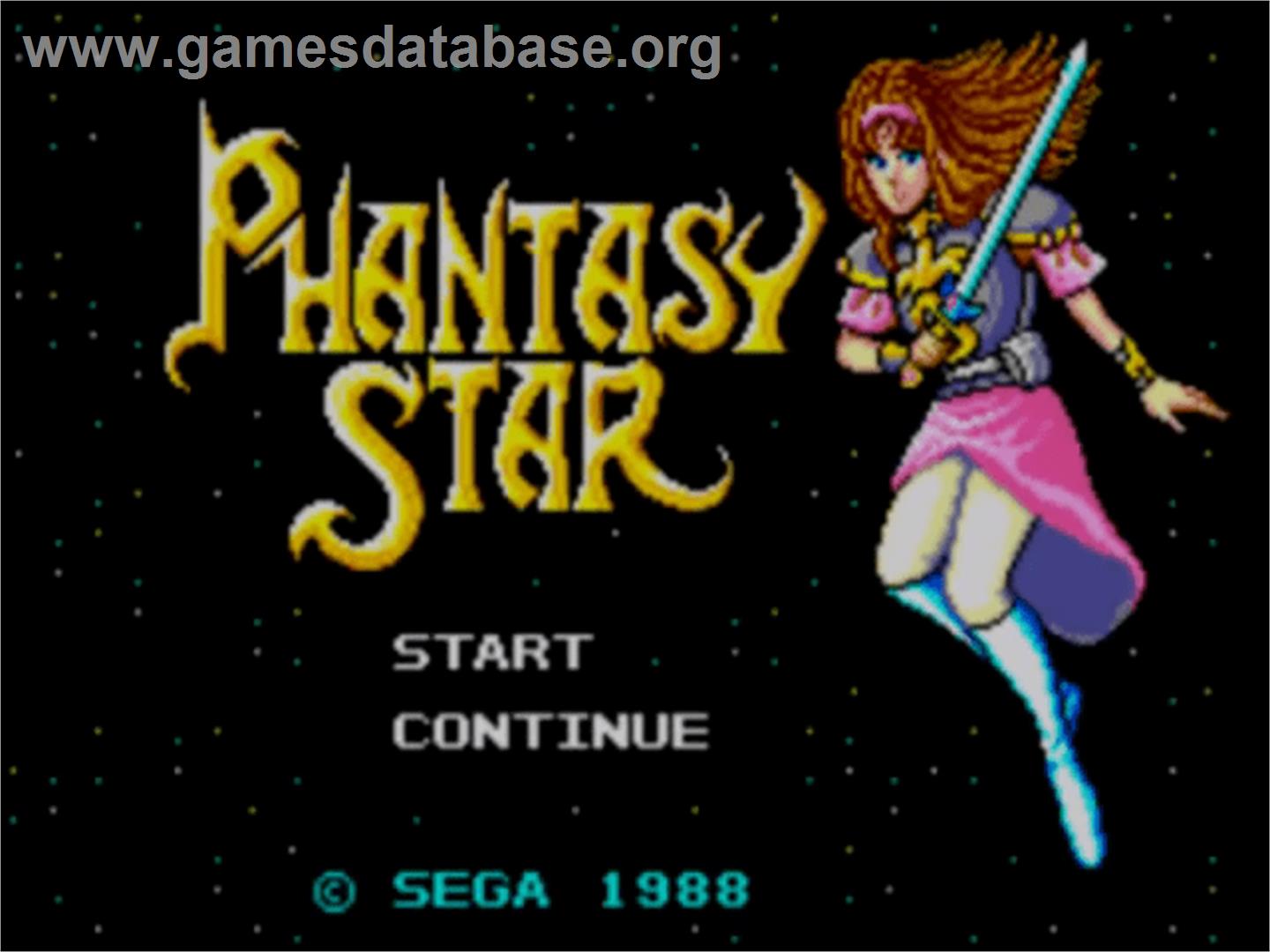 Phantasy Star - Sega Master System - Artwork - Title Screen