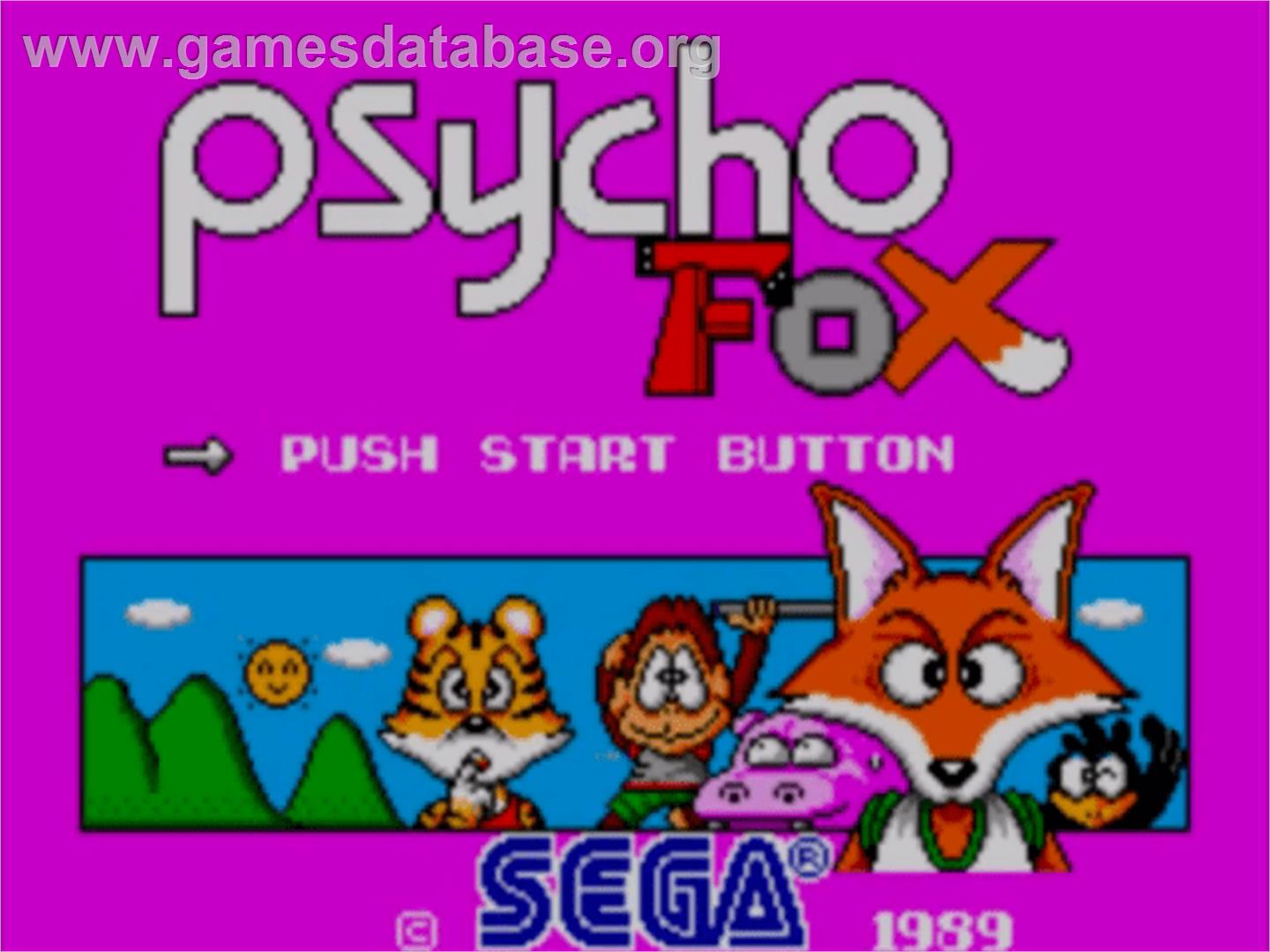 Psycho Fox - Sega Master System - Artwork - Title Screen