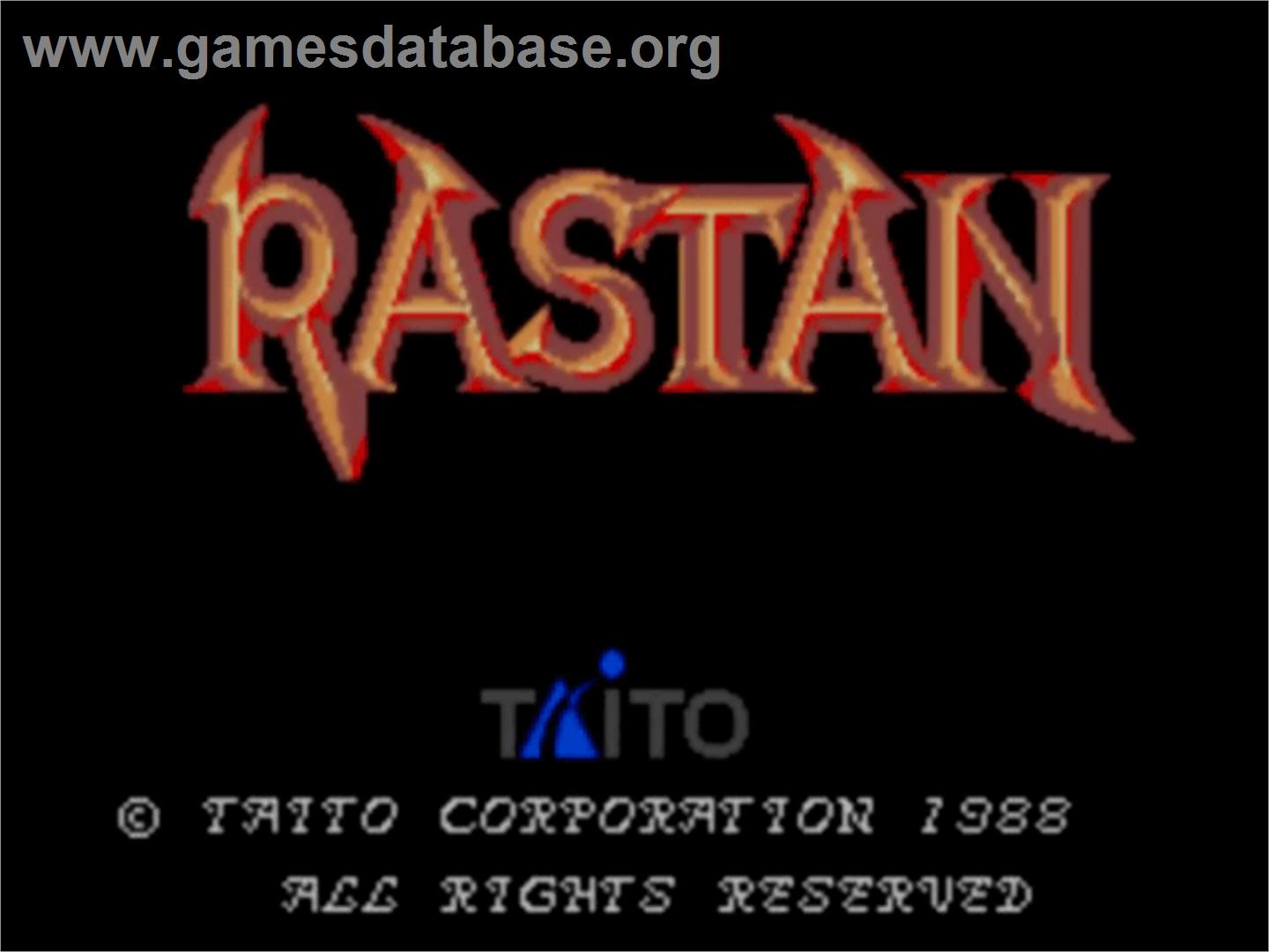 Rastan - Sega Master System - Artwork - Title Screen