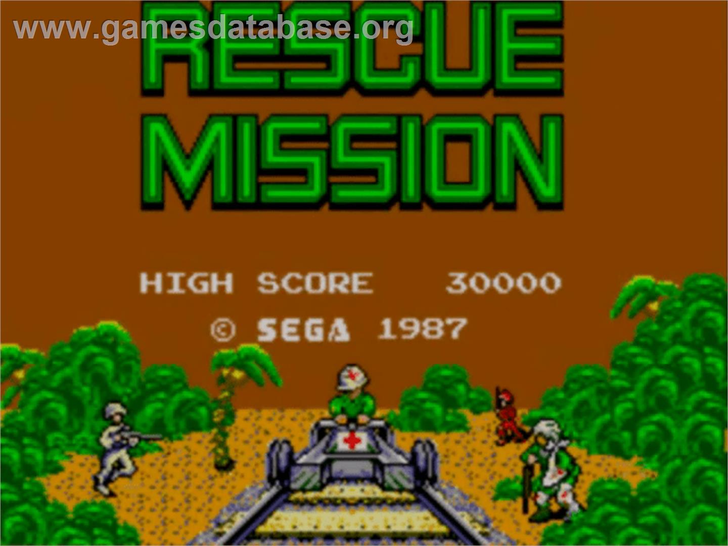 Rescue Mission - Sega Master System - Artwork - Title Screen