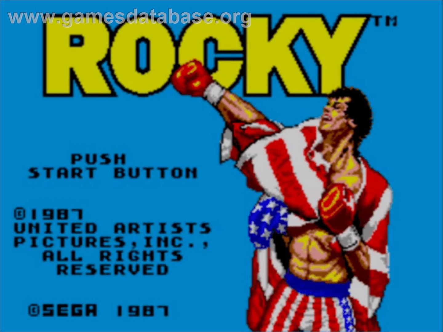 Rocky - Sega Master System - Artwork - Title Screen