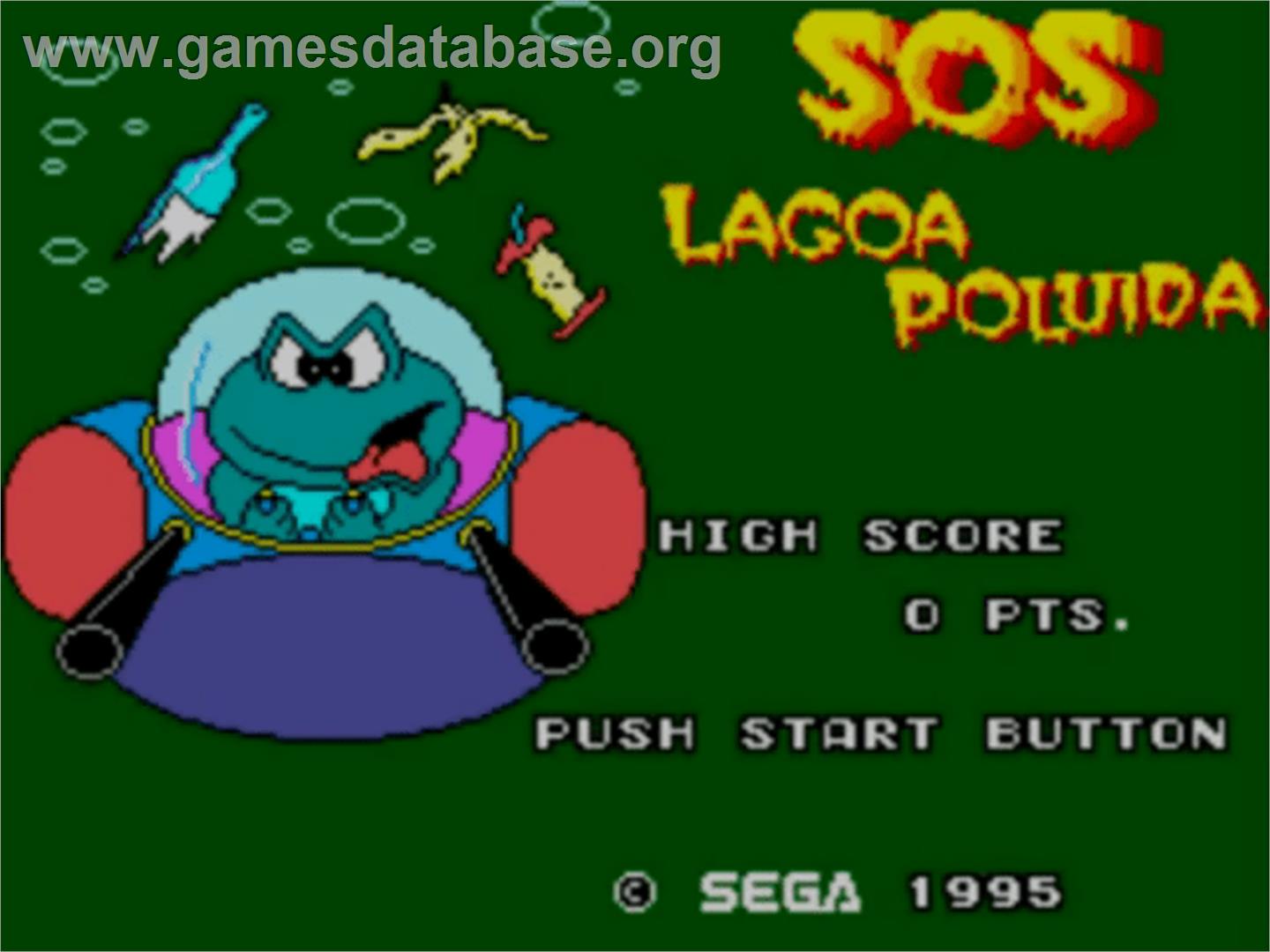 Sapo Xulé: S.O.S. Lagoa Poluída - Sega Master System - Artwork - Title Screen