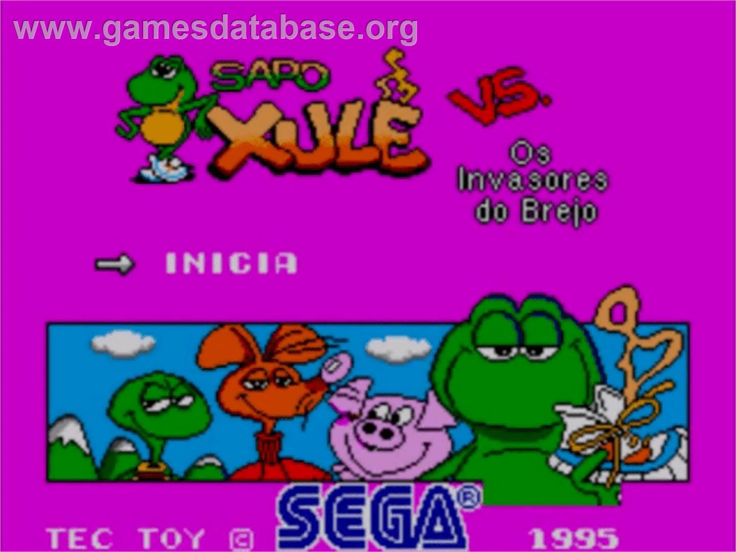 Sapo Xulé vs. Os Invasores do Brejo - Sega Master System - Artwork - Title Screen