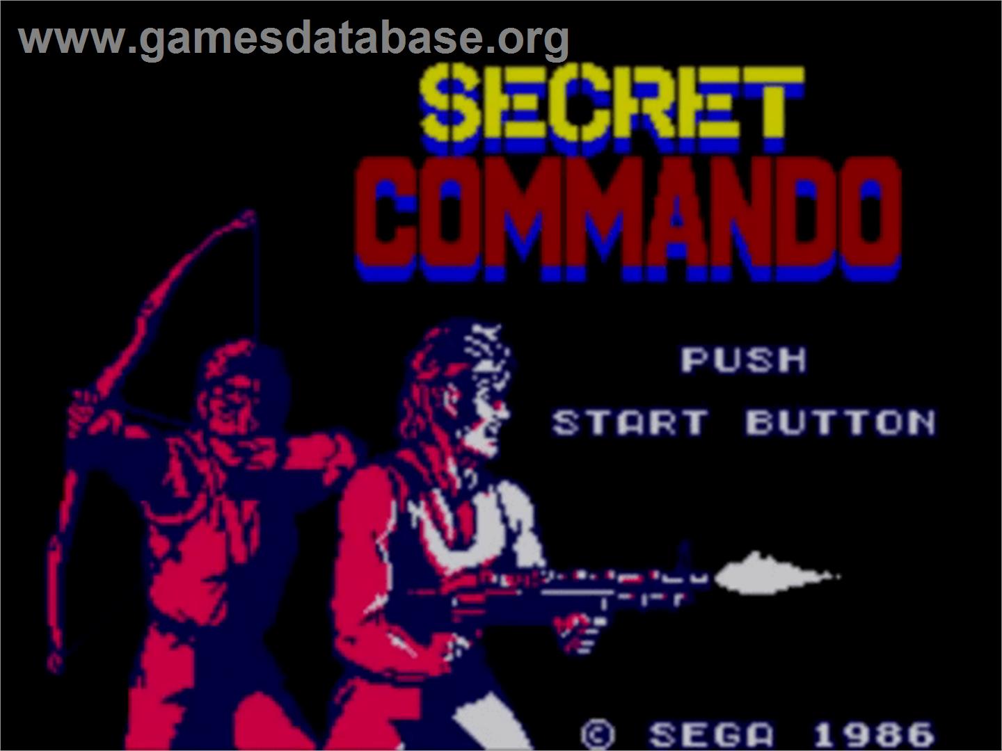 Secret Commando - Sega Master System - Artwork - Title Screen