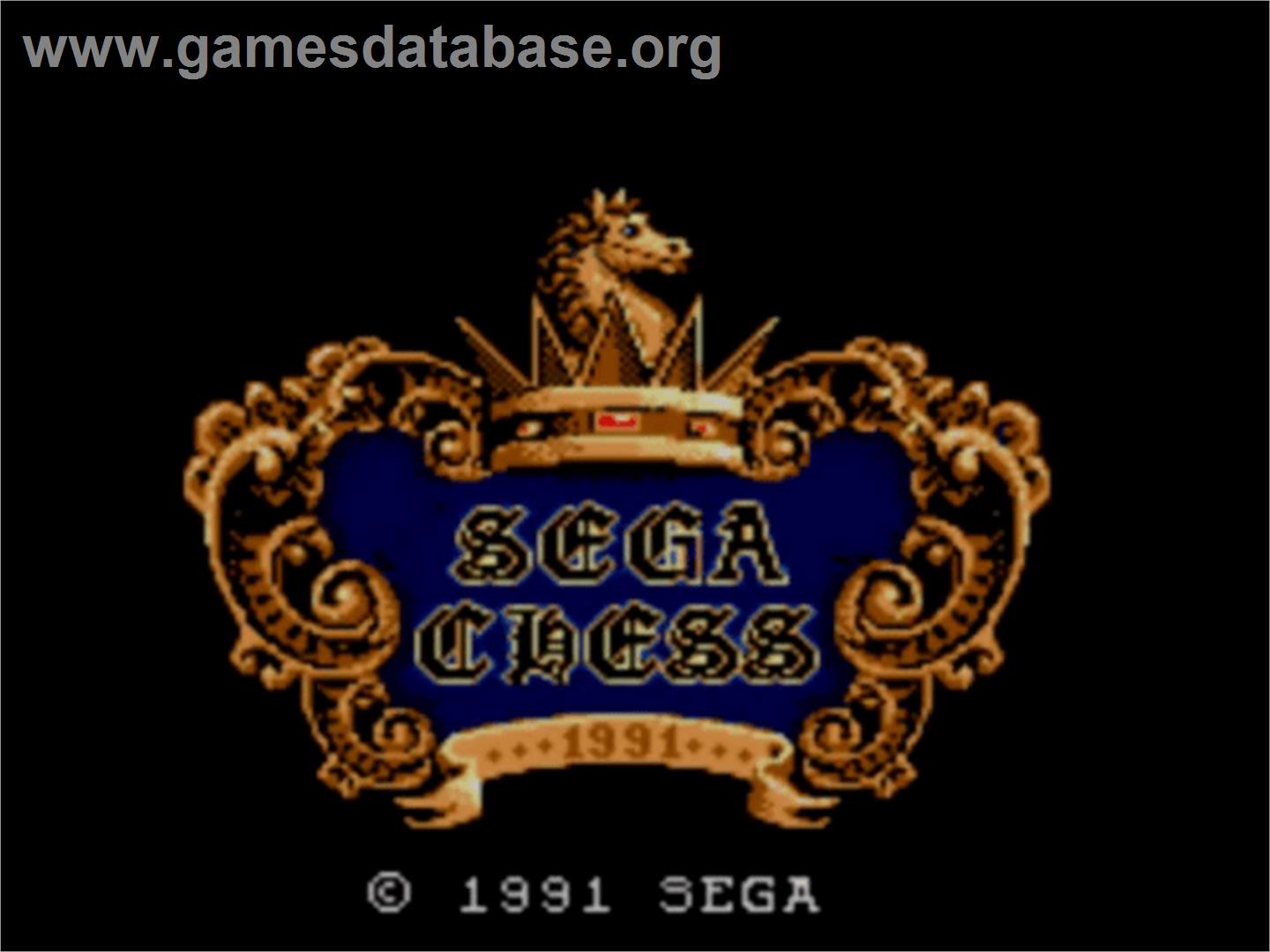 Sega Chess - Sega Master System - Artwork - Title Screen