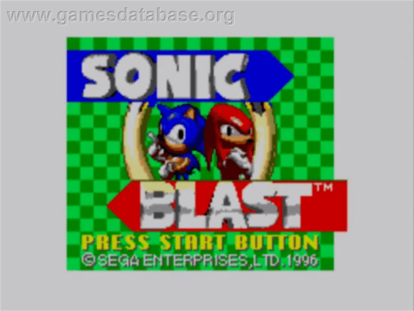 Sonic Blast - Sega Master System - Artwork - Title Screen