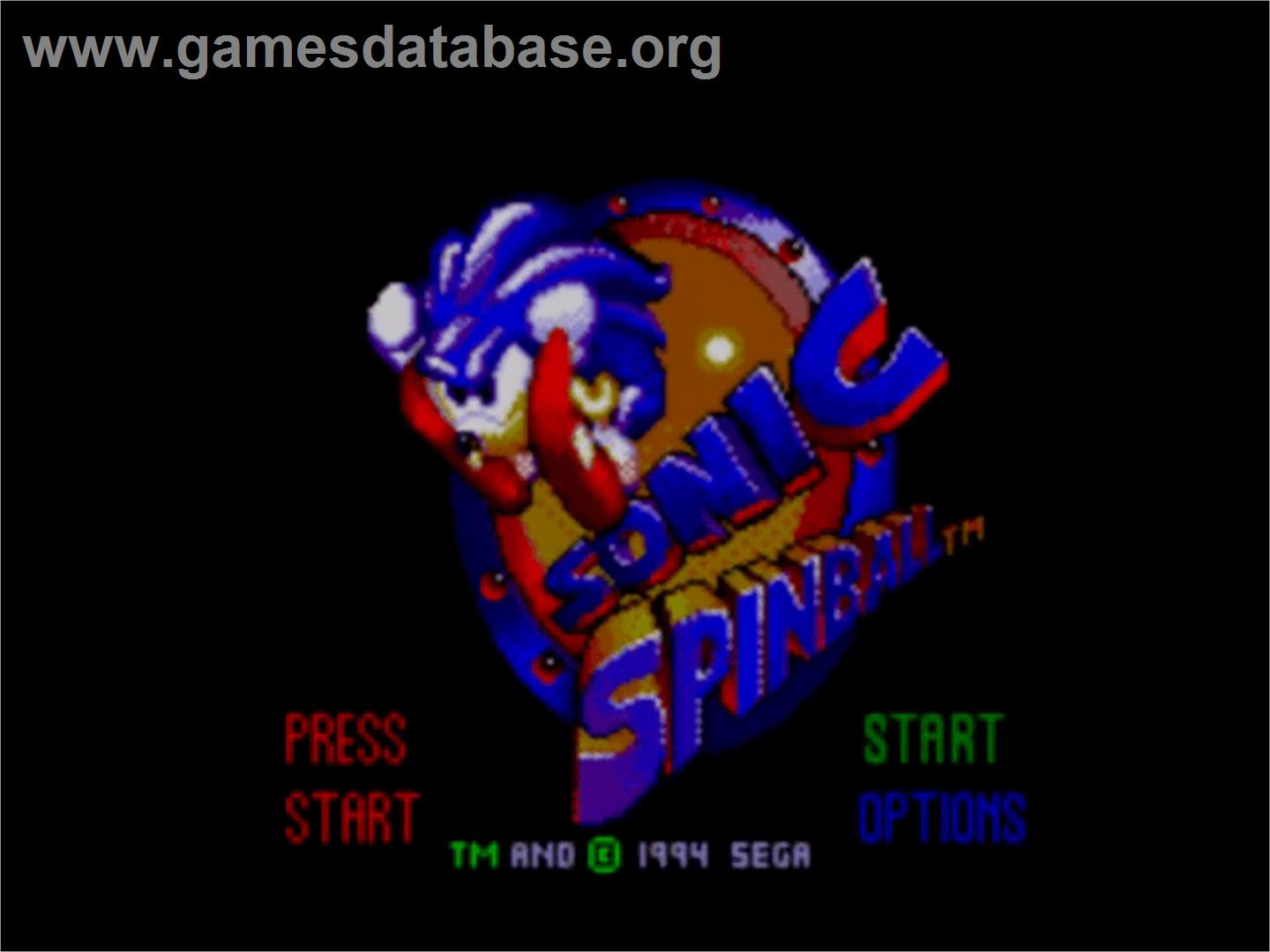 Sonic Spinball - Sega Master System - Artwork - Title Screen