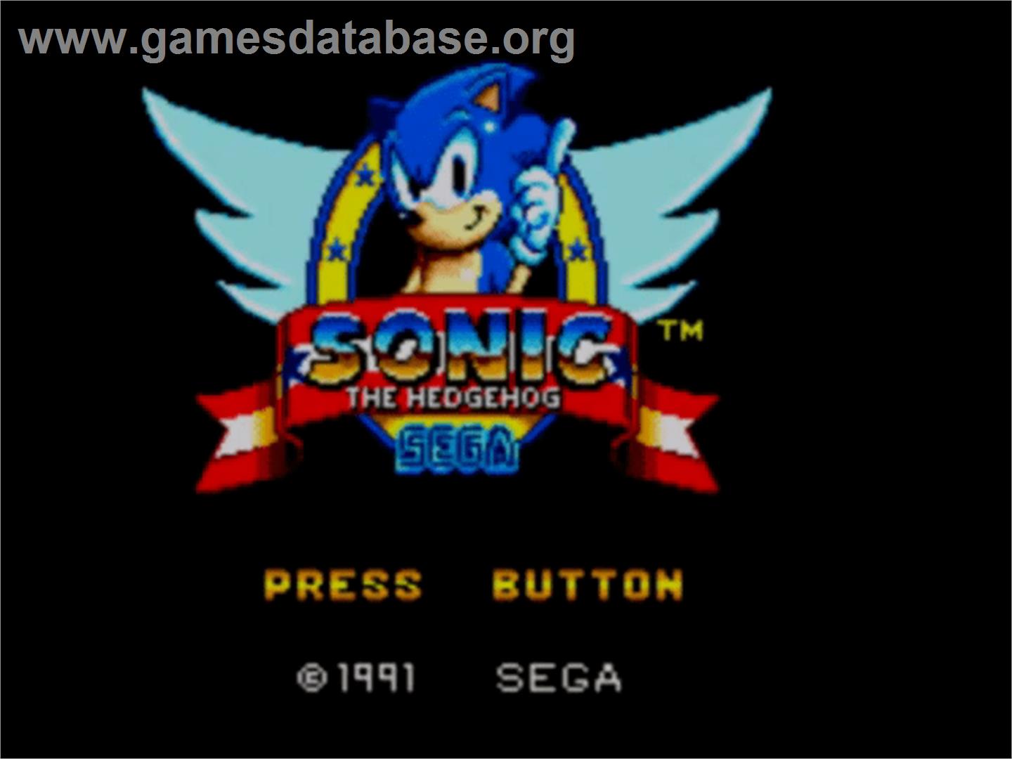 Sonic The Hedgehog - Sega Master System - Artwork - Title Screen