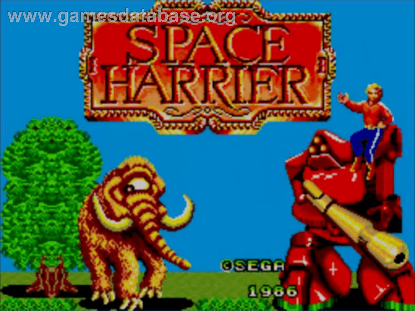 Space Harrier - Sega Master System - Artwork - Title Screen
