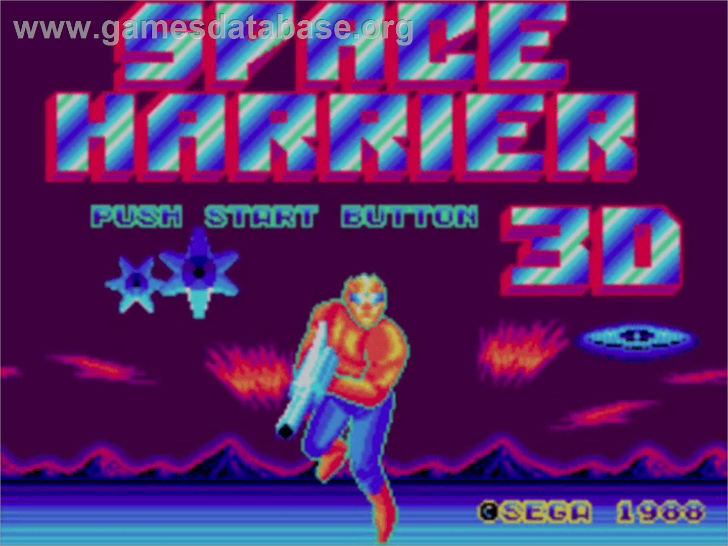 Space Harrier 3-D - Sega Master System - Artwork - Title Screen
