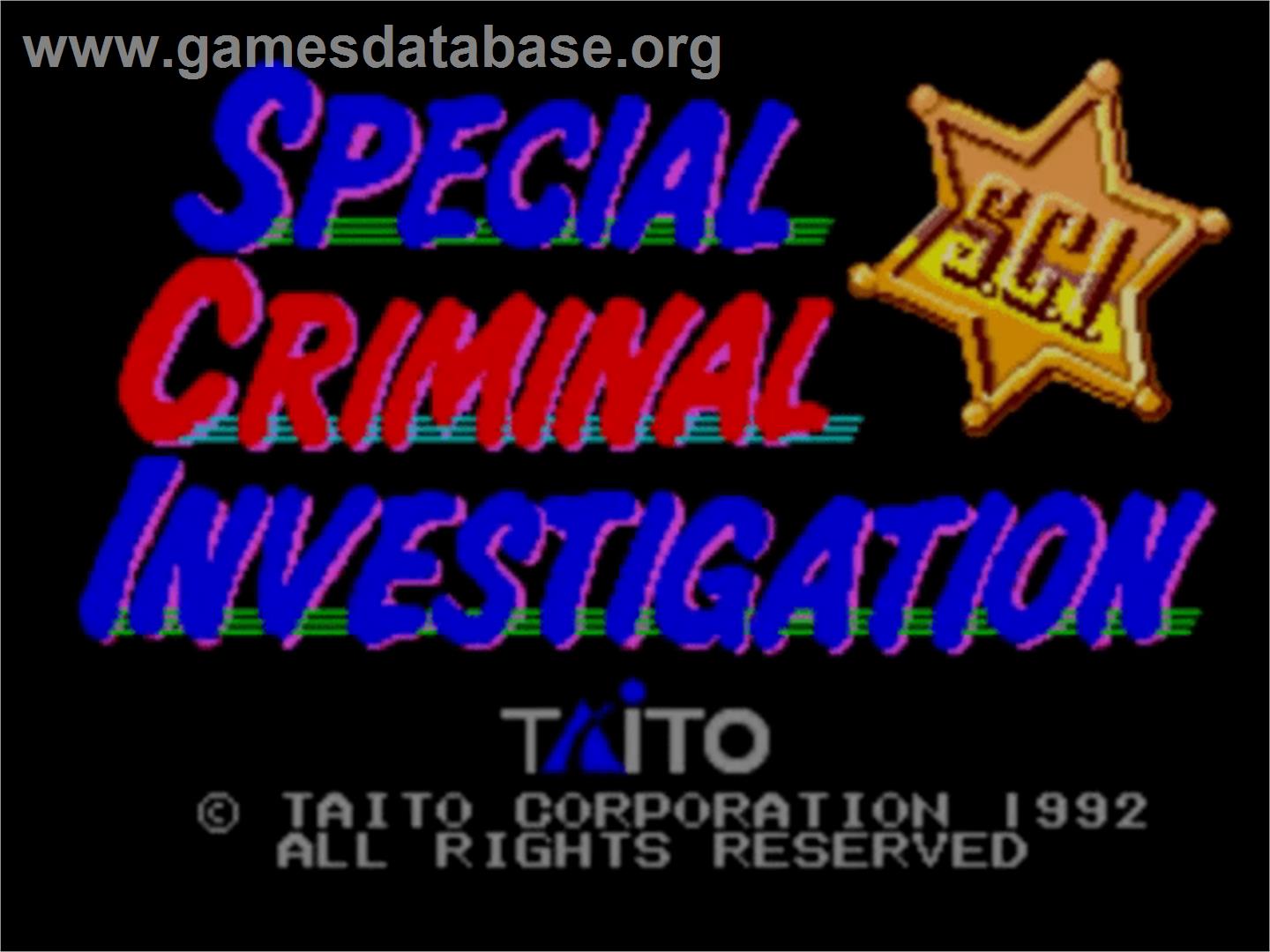 Special Criminal Investigation - Sega Master System - Artwork - Title Screen