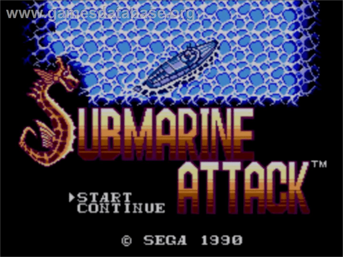 Submarine Attack - Sega Master System - Artwork - Title Screen
