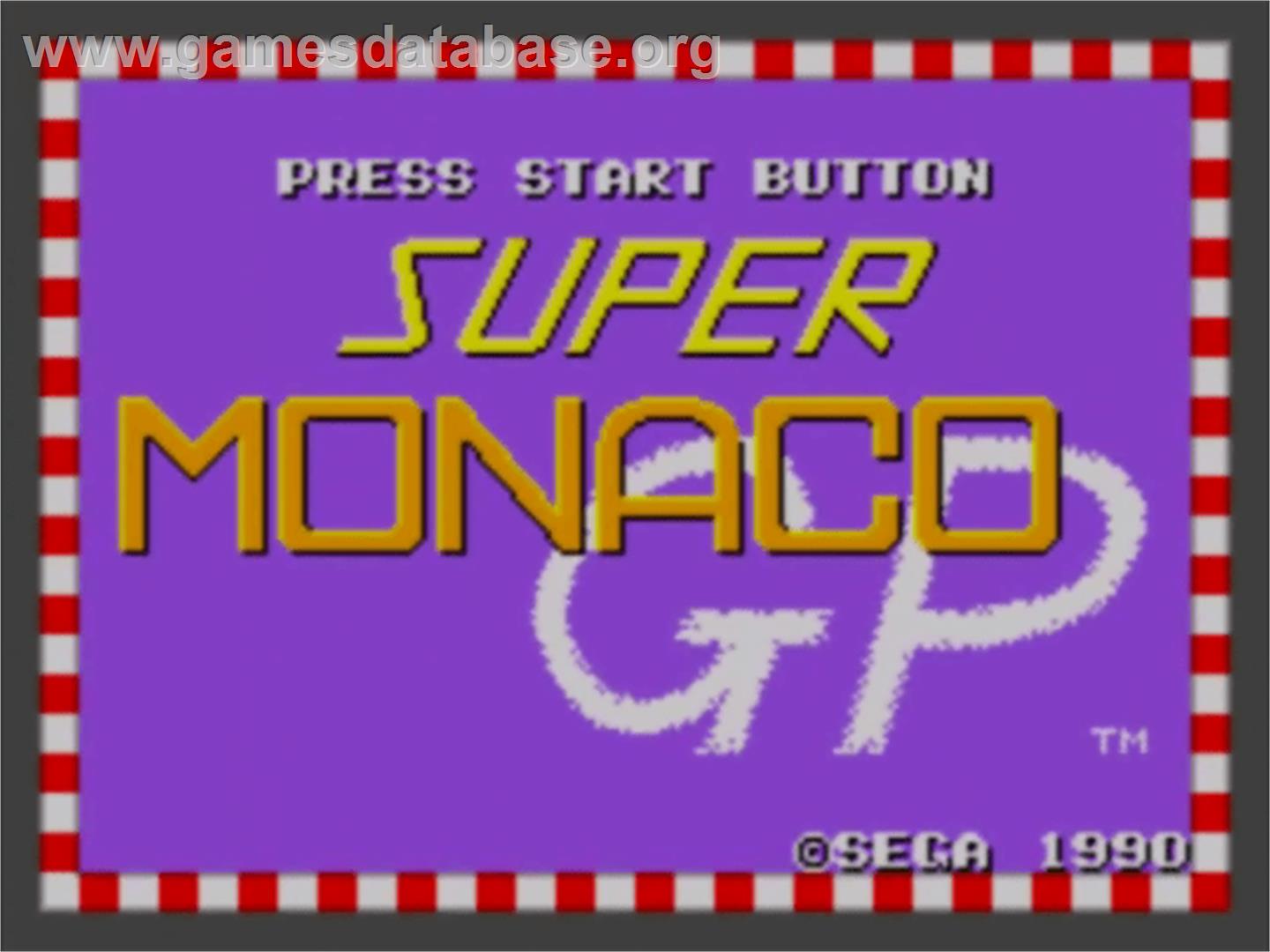 Super Monaco GP - Sega Master System - Artwork - Title Screen