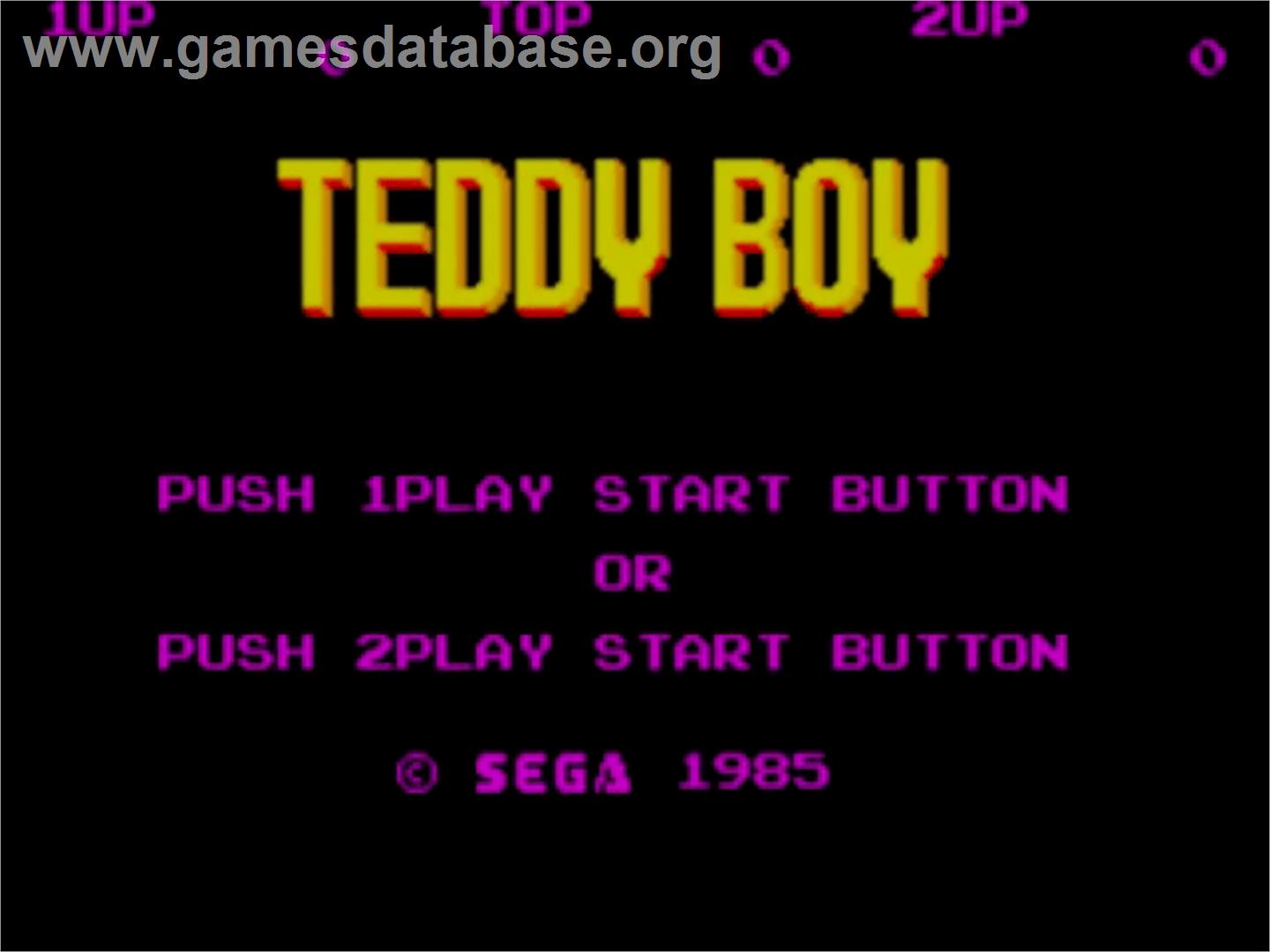 Teddy Boy - Sega Master System - Artwork - Title Screen