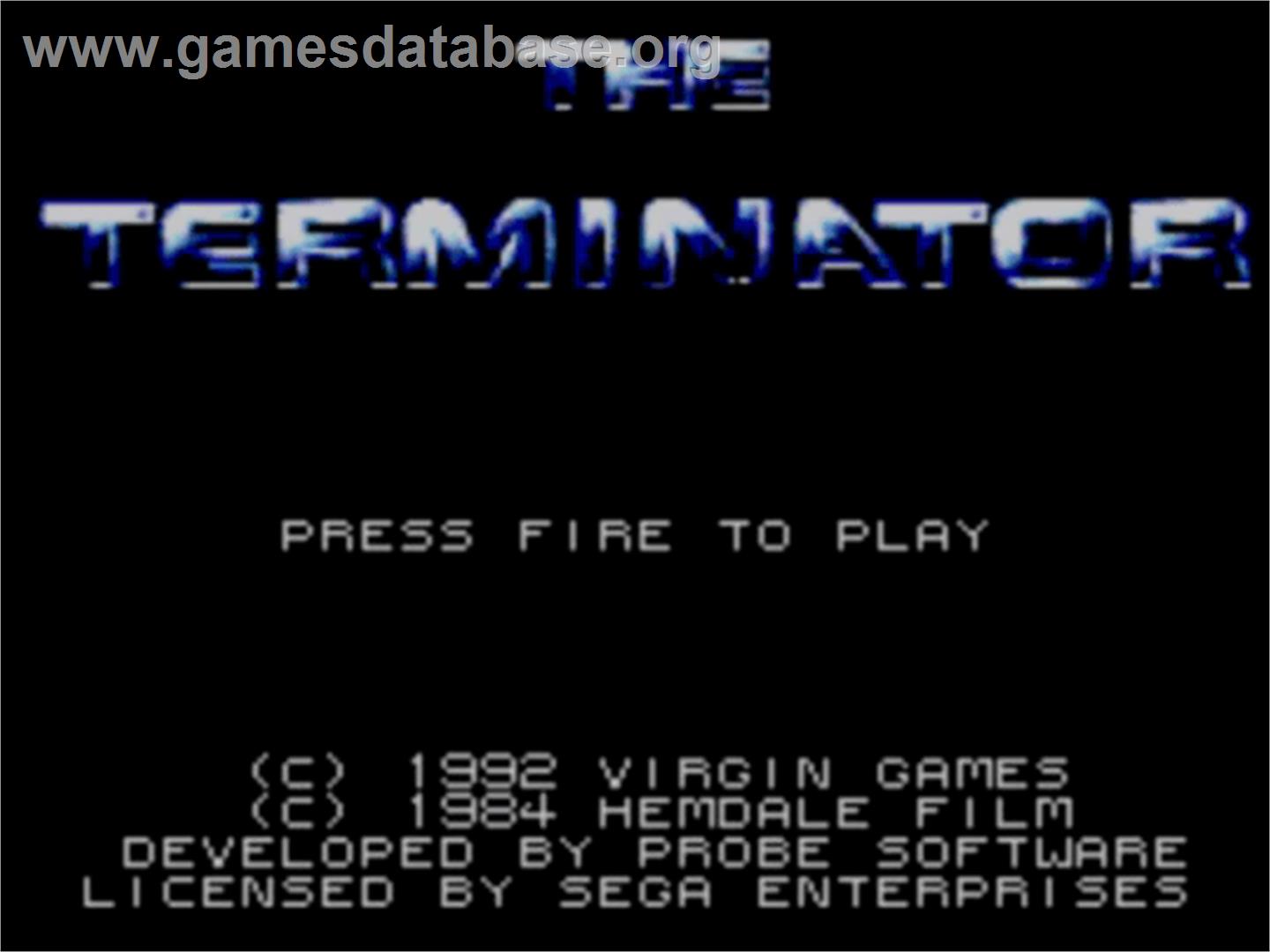 Terminator - Sega Master System - Artwork - Title Screen