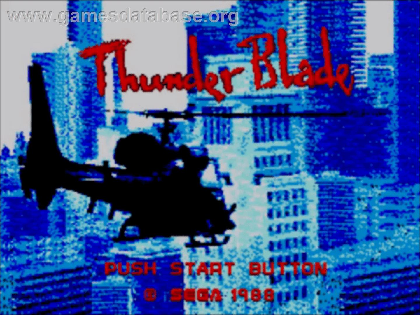 Thunder Blade - Sega Master System - Artwork - Title Screen