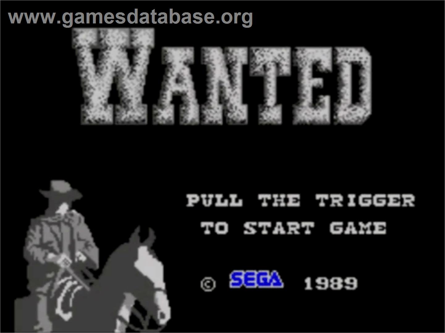 Wanted - Sega Master System - Artwork - Title Screen