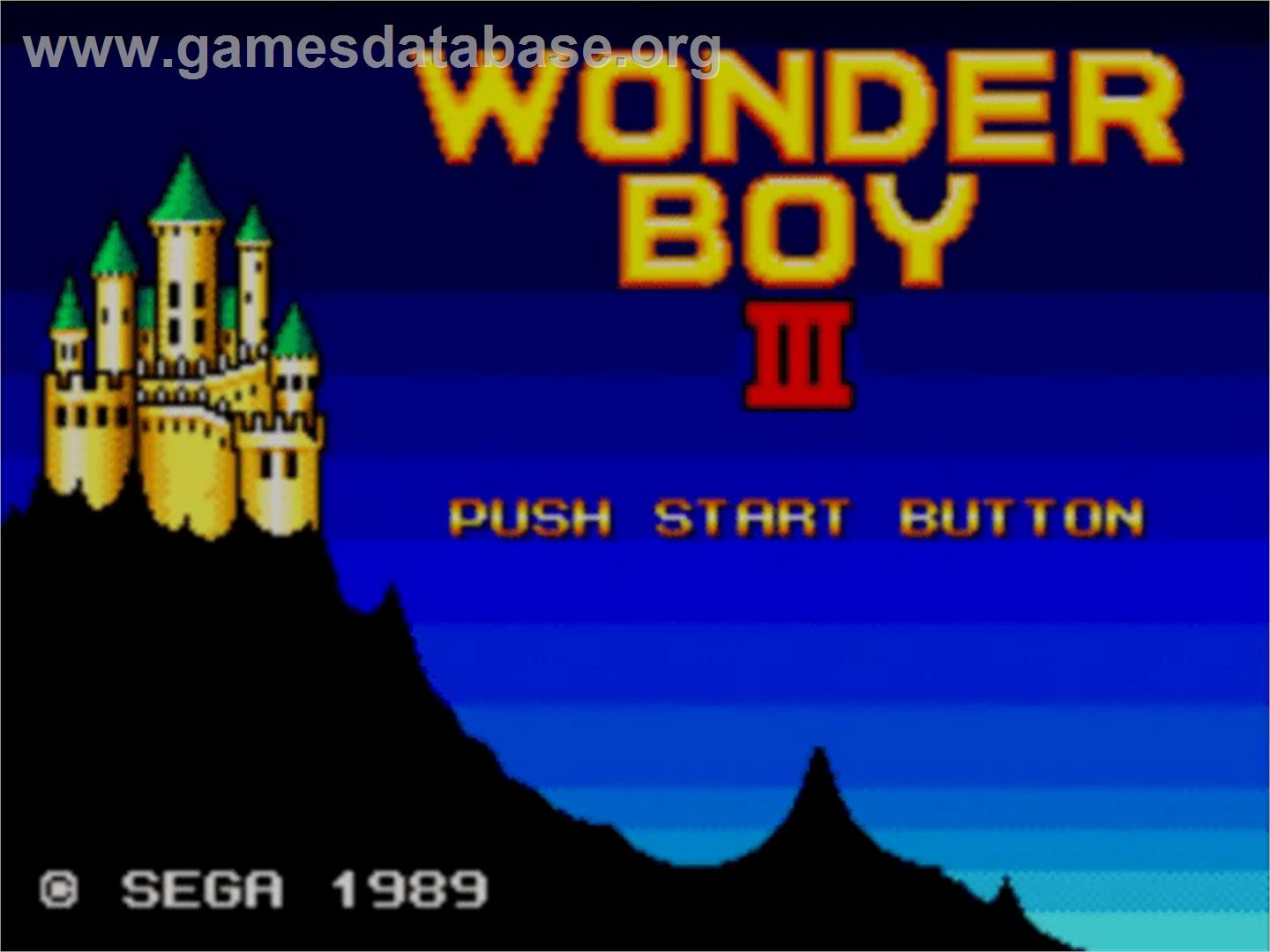 Wonder Boy III: The Dragon's Trap - Sega Master System - Artwork - Title Screen
