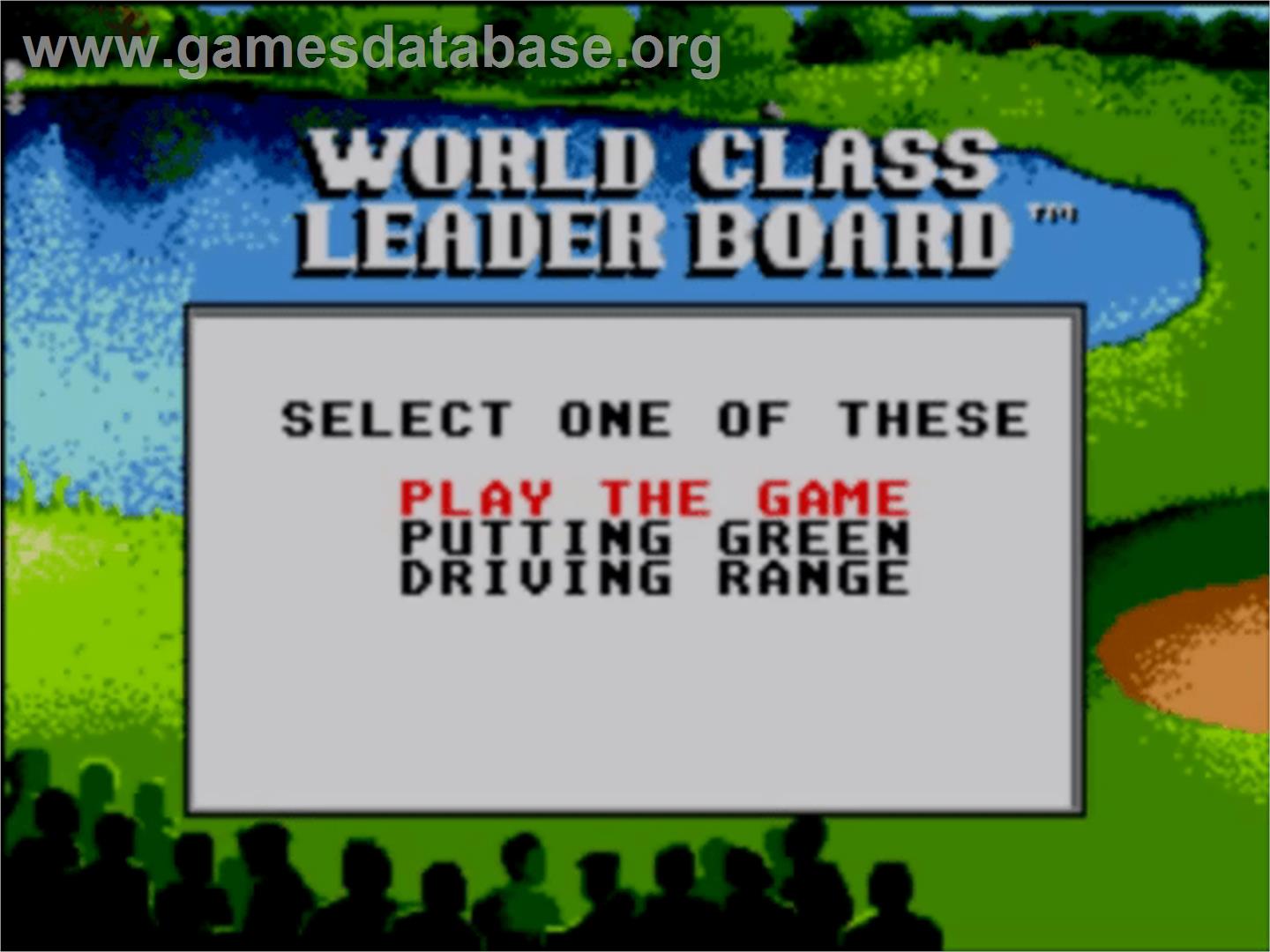 World Class Leaderboard - Sega Master System - Artwork - Title Screen